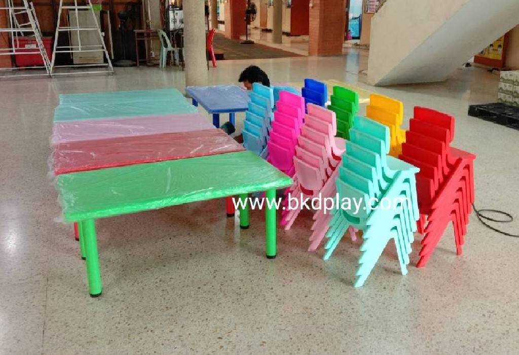 ชุดโต๊ะสี่เหลี่ยมผืนผ้าพร้อมเก้าอี้6ตัว ,โต๊ะนักเรียน ขาเหล็ก,ชุดโต๊ะพร้อมเก้าอี้, ปรับระดับได้พร้อมส่ง สำหรับเด็ก อนุบาล โรงเรียน เนอสเซอรี่ ศูนย์พัฒนาเด็กเล็ก
