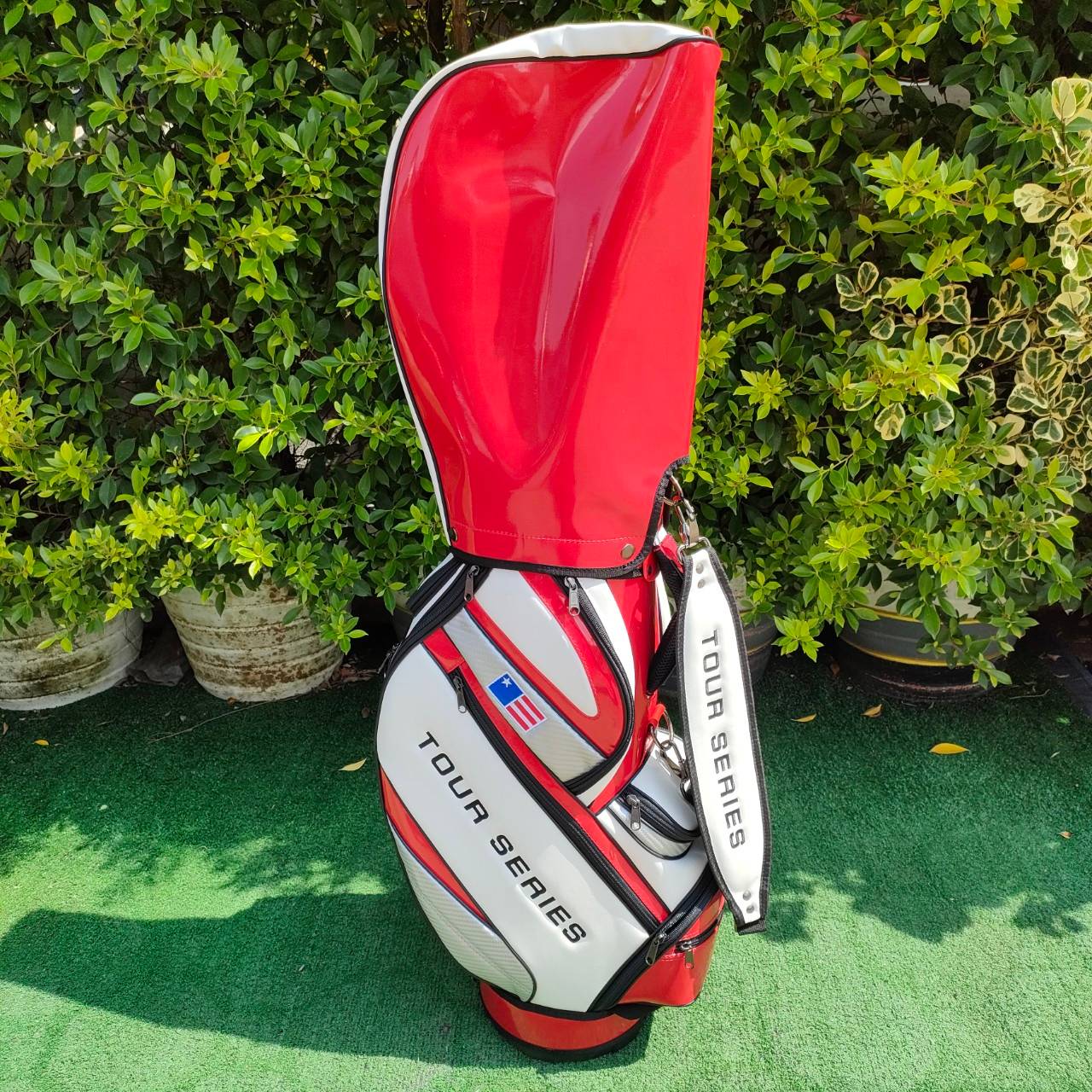 🔥 ของใหม่ ของศูนย์ ล้างสต๊อค 🔥 ถุงกอล์ฟเด็ก U.S.KIDS GOLF TOUR SERIES ปากถุง 7.5 นิ้ว ความสูง 28 นิ้ว - สีแดงเทา ถุงกอล์ฟที่ดีที่สุด สำหรับเยาวชน ถุงTOUR!! มือหนึ่ง ของแท้ BY NakaraLuxurious