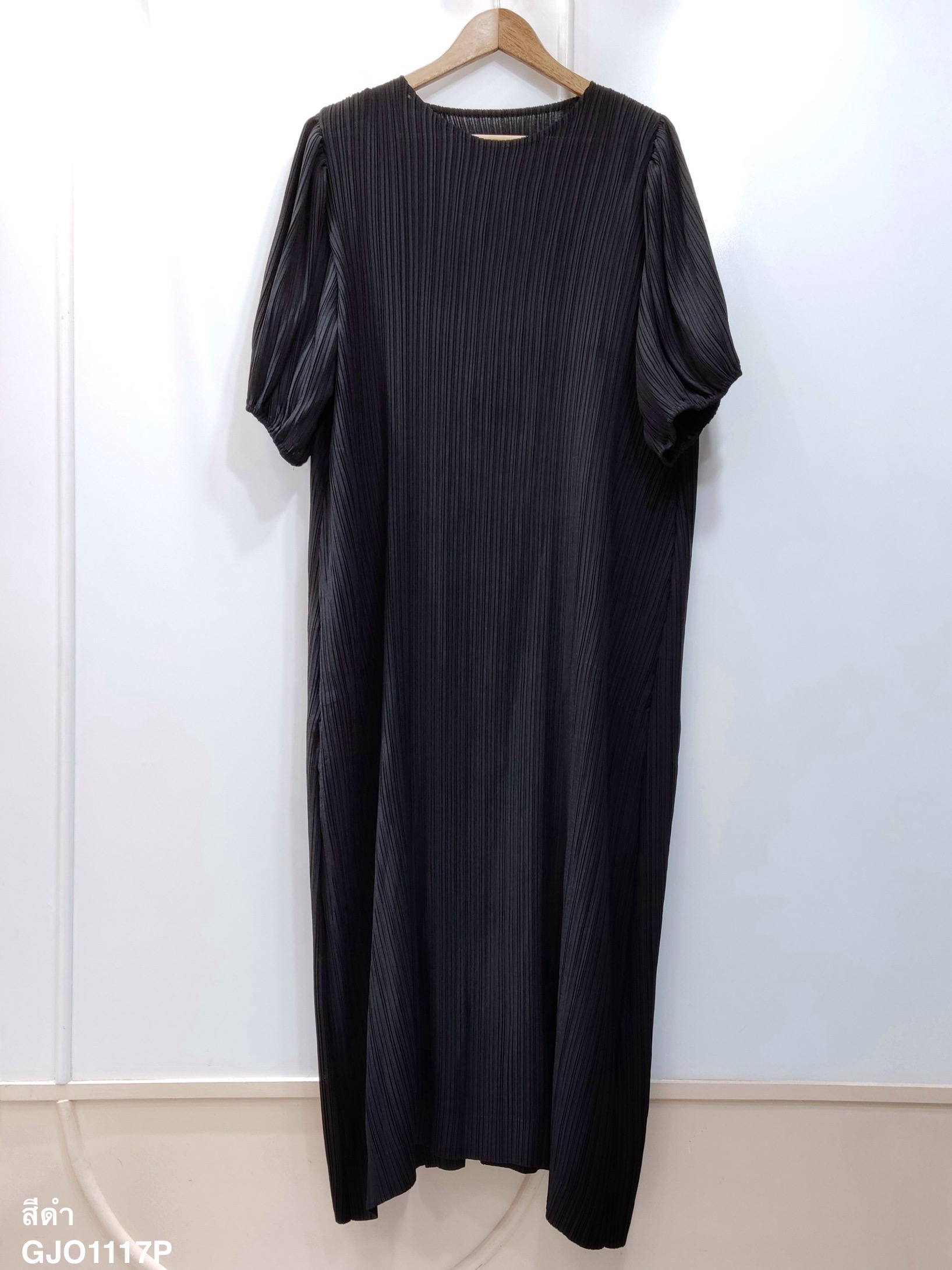 ปรับราคาลง20%!! อกถึง 60 นิ้ว 2MUAY รุ่น GJO1117P เดรสพลีทคุณภาพ BABY DOLL SLEEVE PLEATED DRESS 8 สี FREE SIZE