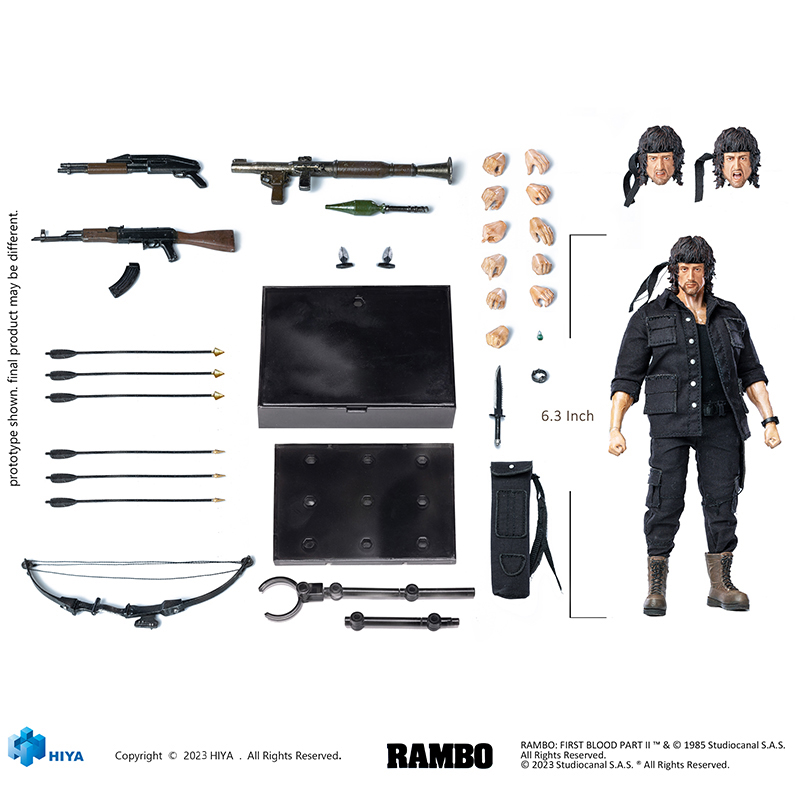 [พร้อมส่ง ] HIYA Toys EXQUISITE SUPER Series 1/12 : Rambo First Blood2 ESR0099