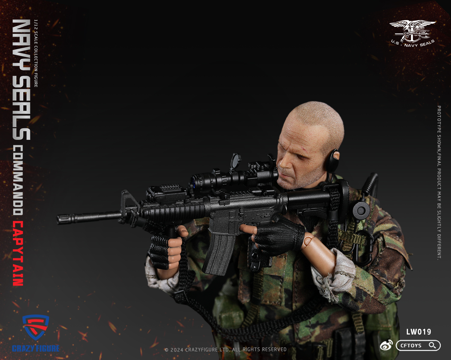 [สั่งจอง] CRAZY FIGURE （CFTOYS）LW019 1/12 : SEAL Special Assault Team-Captain