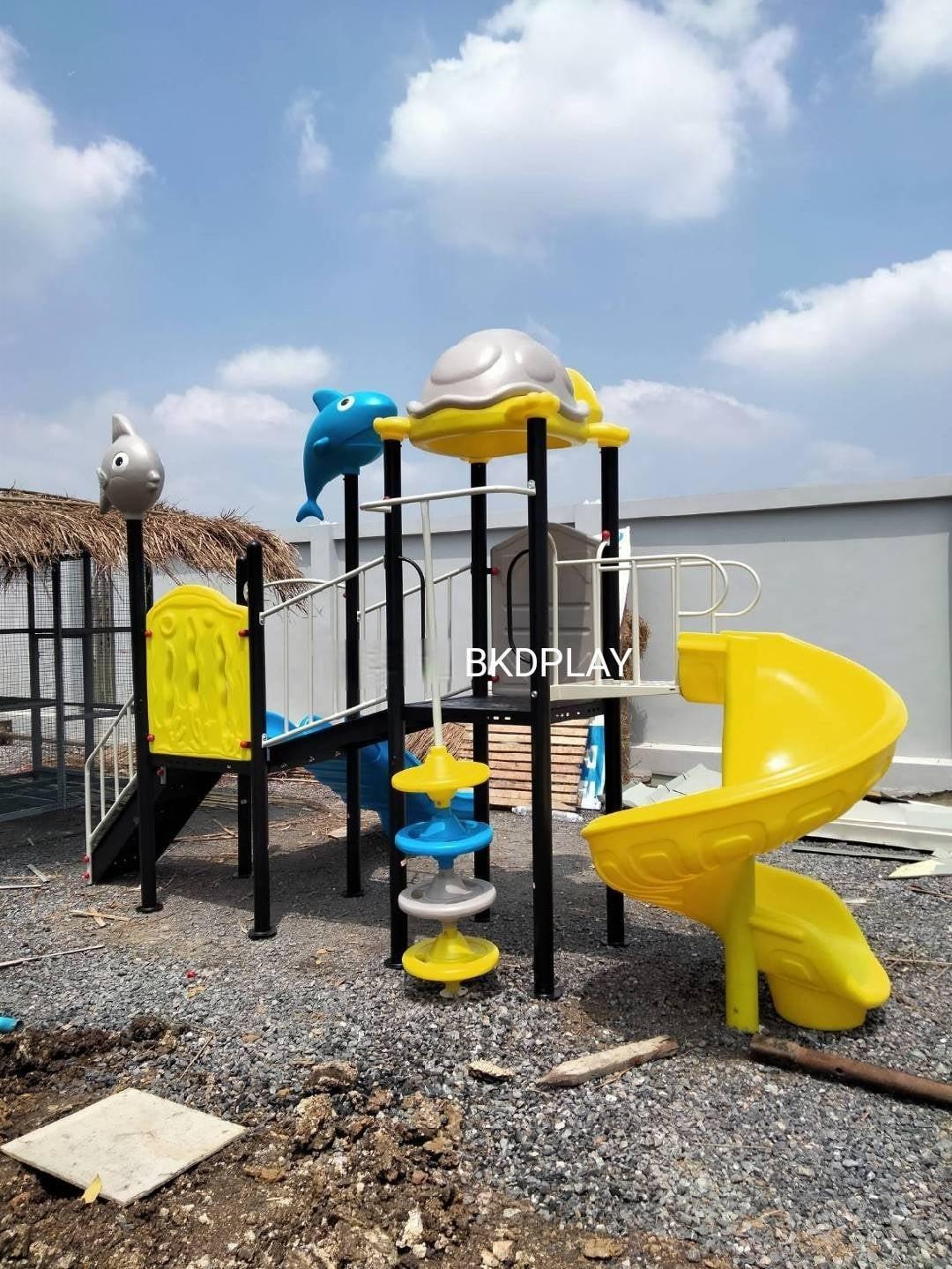 เครื่องเล่นสนามกลางแจ้ง-ในร่ม ชุด สัตว์ทะเลC ,สไลเดอร์ใหญ่,ครุภัณฑ์สนามเด็กเล่น,งบ.สพฐ,โครงการโรงเรียนประชารัฐ, เครื่องเล่นสนามระดับก่อนประถมศึกษา, งบประมาณ80,000 playground,สไลเดอร์,ของเล่นเสริมพัฒนาการ,เครื่องเล่นสนาม, สนามเด็กเล่น