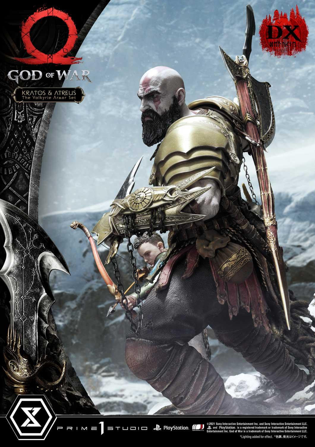 [สั่งจอง]Prime 1 Studio UPMGOW-03DX 1/4 : God of War - Kratos & Atreus The Valkyrie Armor Set (Deluxe Version)