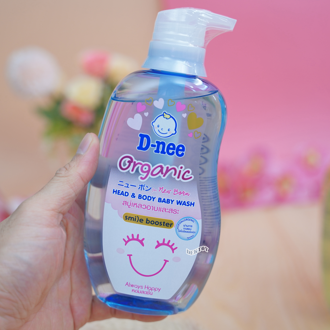 D-nee organic ดีนี่ ออร์แกนิค สบู่เหลวอาบและสระผม ฟอร์นิวบอร์น380มล.