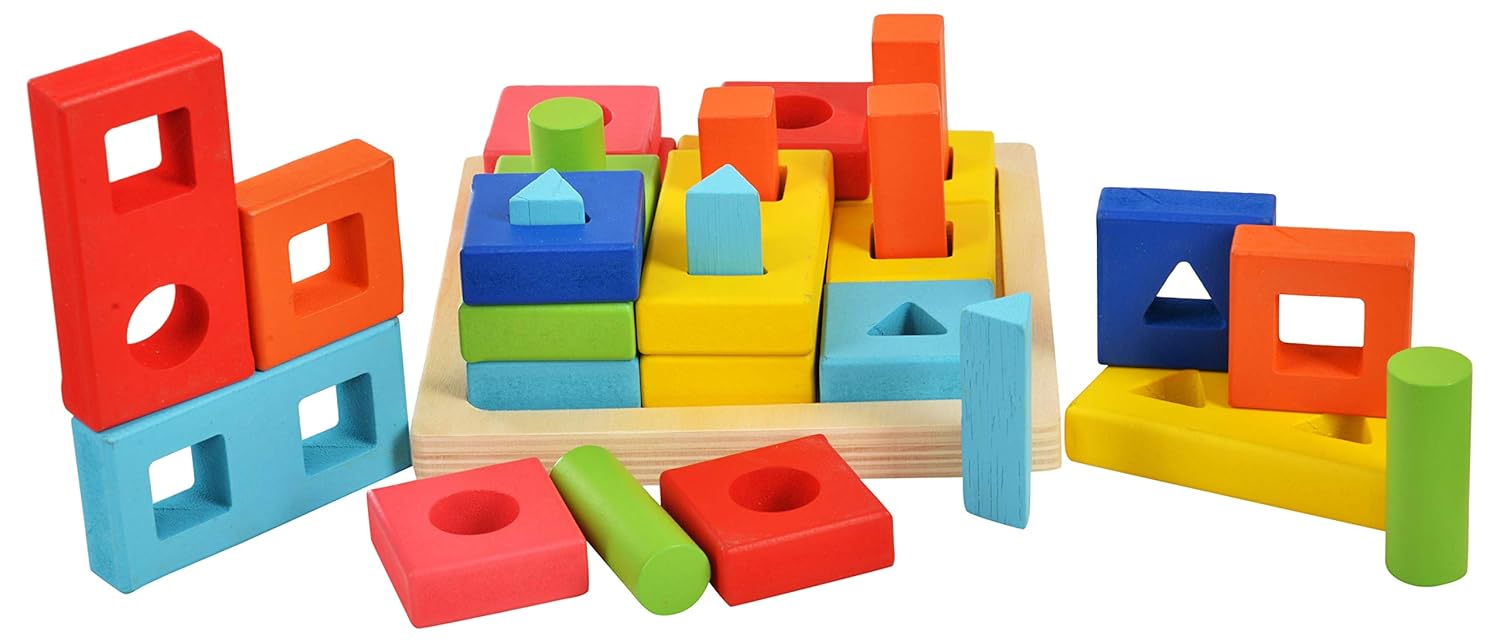 เสียบหลักบล็อกเหลี่ยมเรขาคณิต,ของเล่น,ของเล่นไม้,ใส่หลัก,รูปทรง,เสียบหลัก,เรขาคณิต,ของเล่นเสริมทักษะการเรียนรู้, ของเล่นเสริมพัฒนาการเด็กอนุบาล, สื่อการสอนปฐมวัย, พร้อมส่ง