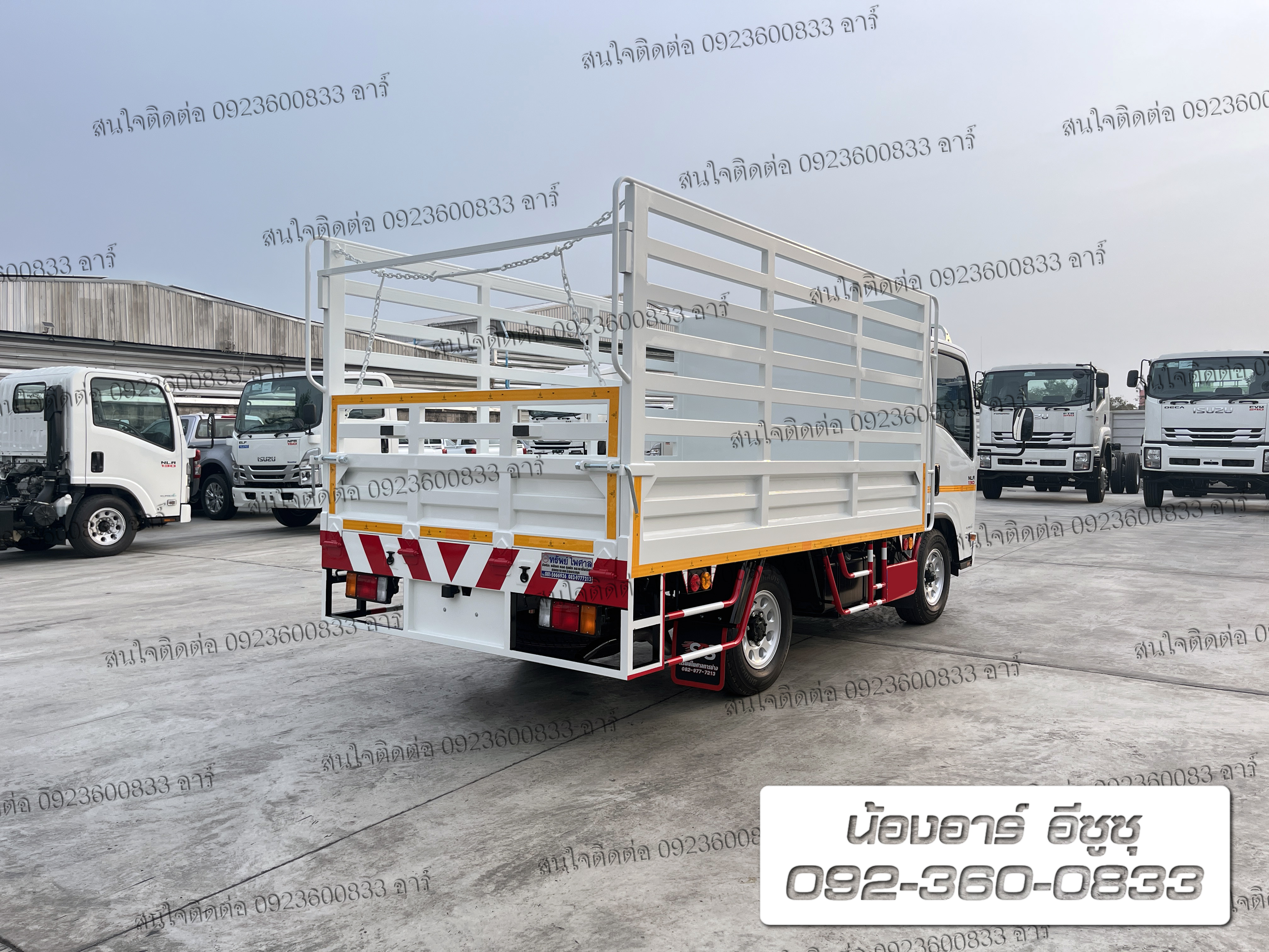 4 ล้อ ISUZU NLR130 แรงม้า พร้อมคอกเหล็กกล่อง