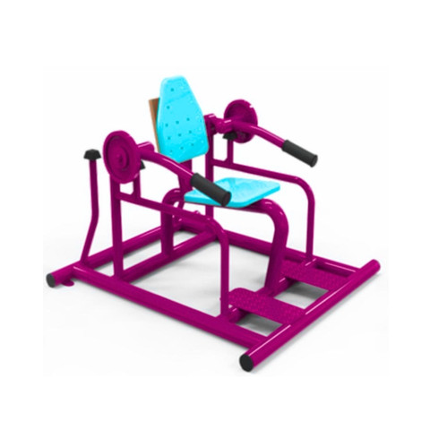 เครื่องออกกำลังกายกลางแจ้งผู้ใหญ่ , บริหารแขน ไหล่ แบบนั่ง ยกน้ำหนัก,ลานกีฬาอเนกประสงค์ ,สวนสาธารณะ ,เทศบาล ,หมู่บ้าน ,ผลิตในไทย ,สั่งทำตามสีที่ต้องการได้ ขนาด 100x100x80 ซม.