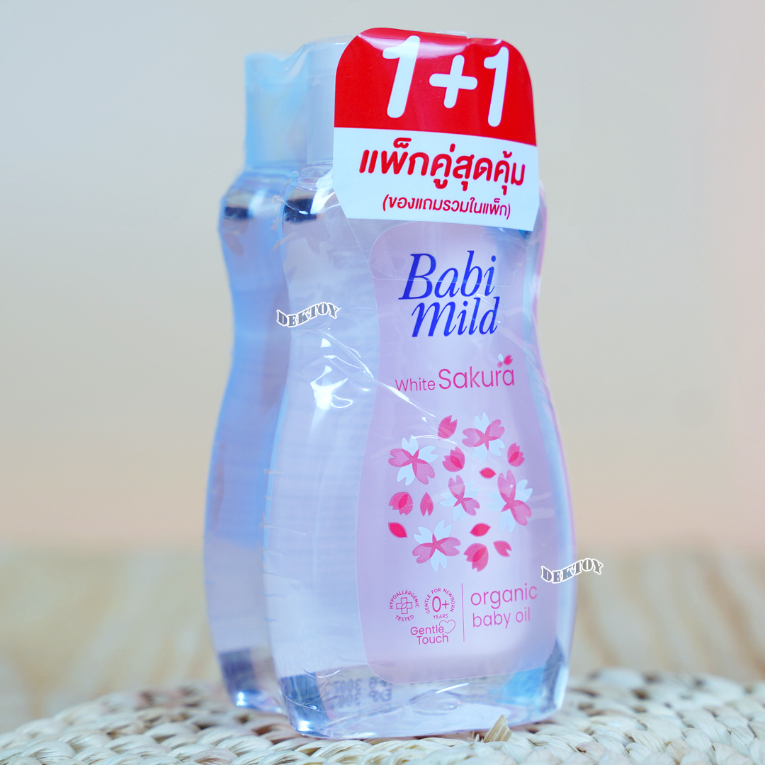 1ฟรี1 Babimild เบบี้มายด์ ออร์แกนิก เบบี้ ออยล์ มีให้เลือก 3 สี 100 มล.