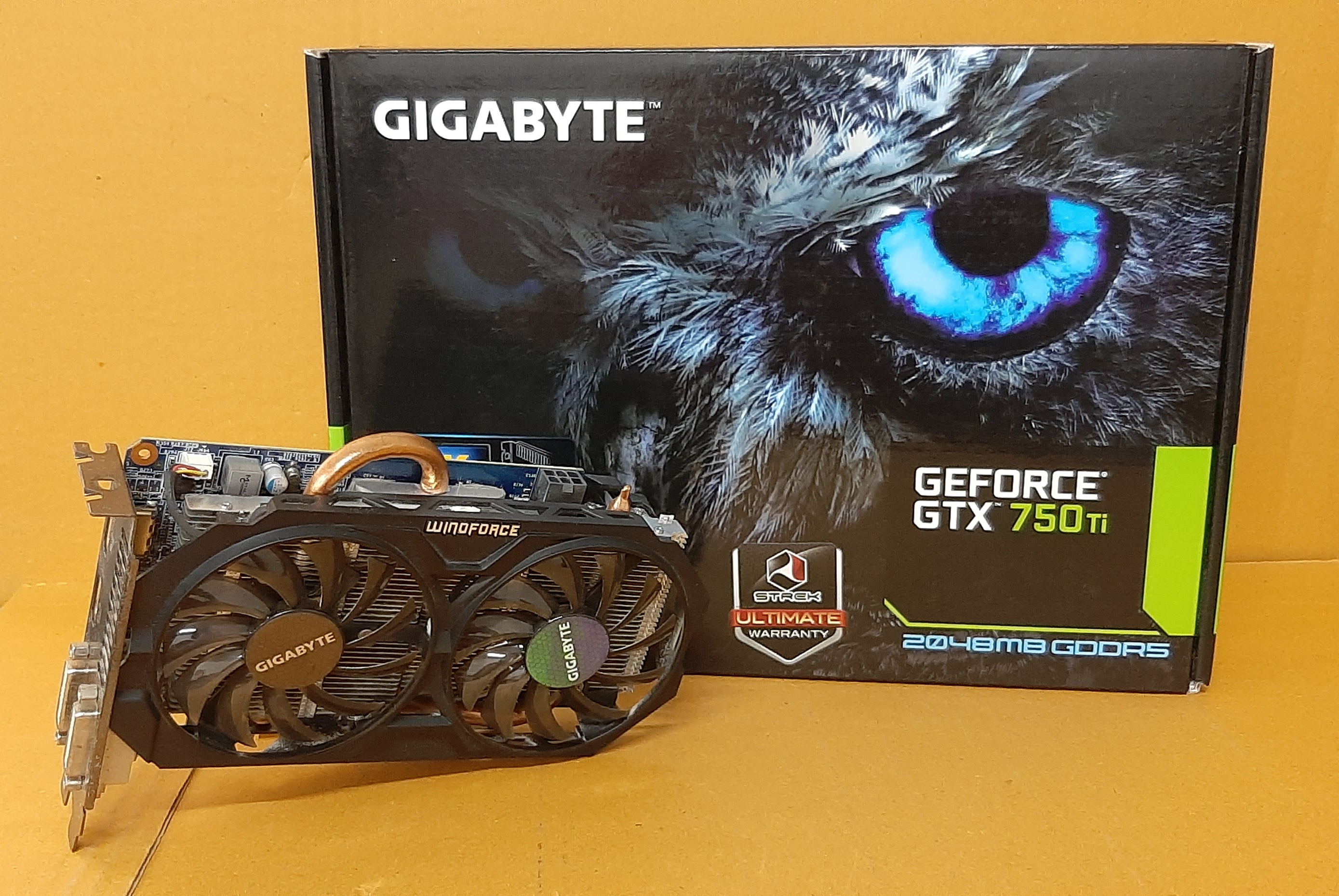 การ์ดจอมือสอง ยี่ห้อ Gigabyte รุ่น GTX750Ti 2GB DDR5 ประกันร้าน 1 เดือน