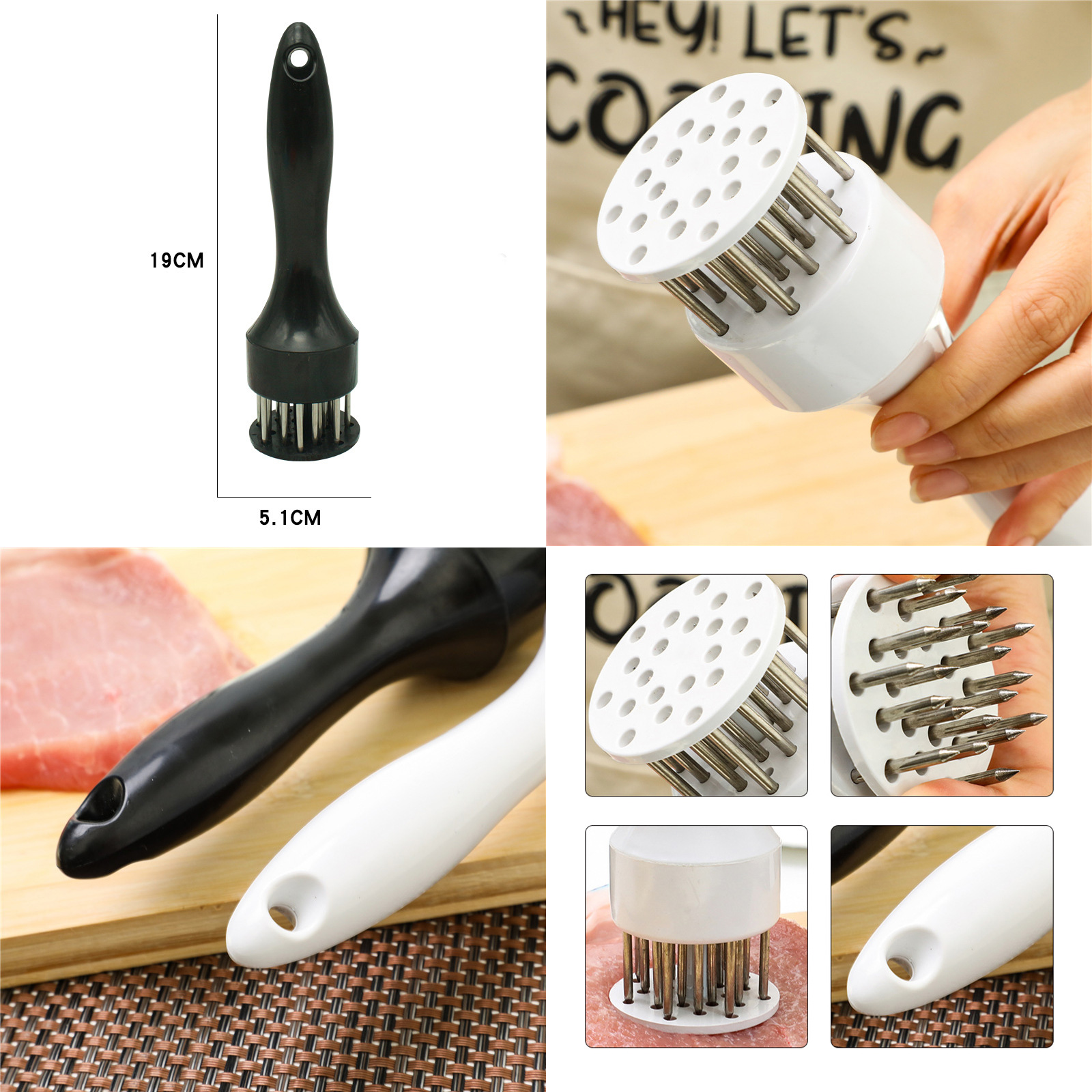 ที่ทิ่มสเต็ก เนื้อเบอร์เกอร์ ทิ่มเนื้อสัตว์ อุปกรณ์ช่วยอำนวยความสะดวกในครัว คุณภาพดี ดีไซน์สวย แข็งแรง