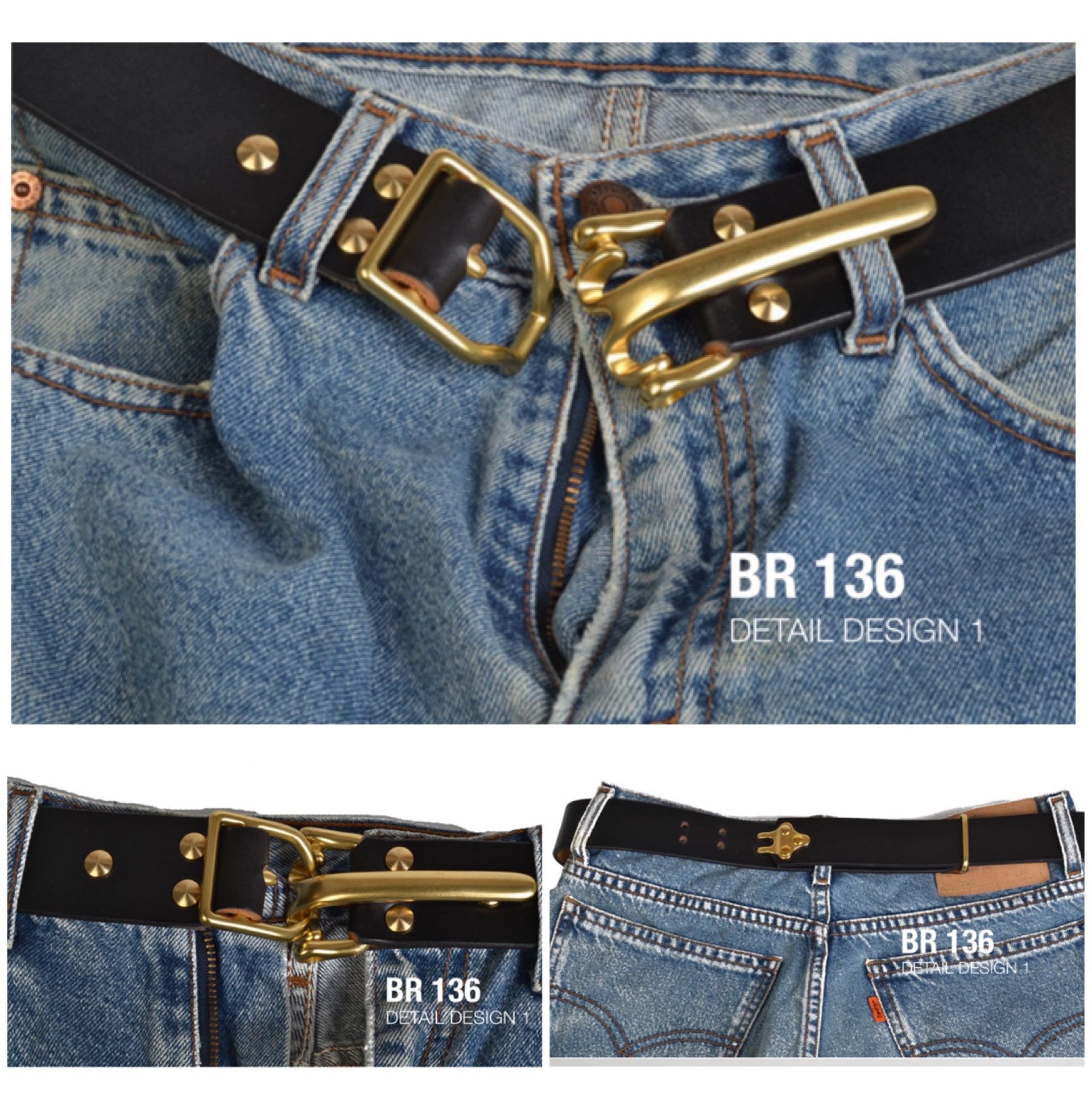 BR136 หัวเข็มขัดทองเหลือง ขนาด 38มิลหรือ 1.5นิ้ว ** ราคาต่อชิ้น**