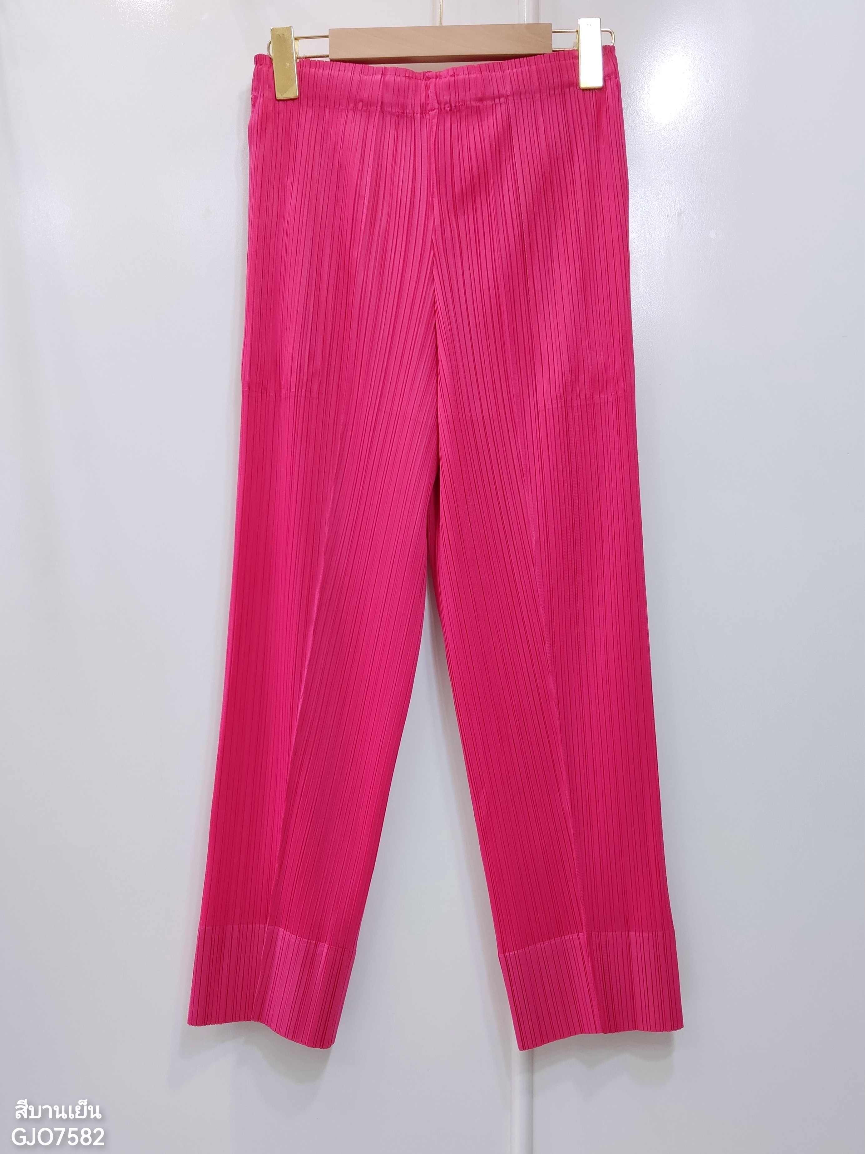 ปรับราคาลง20%!! ยาว34นิ้ว! 2MUAY รุ่น GJO7582 กางเกงพลีทคุณภาพ SLIM TUCK PLEATED PANTS 9 สี FREE SIZE