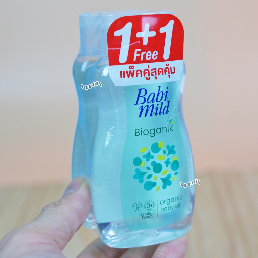 1ฟรี1 Babimild เบบี้มายด์ ออร์แกนิก เบบี้ ออยล์ มีให้เลือก 3 สี 100 มล.