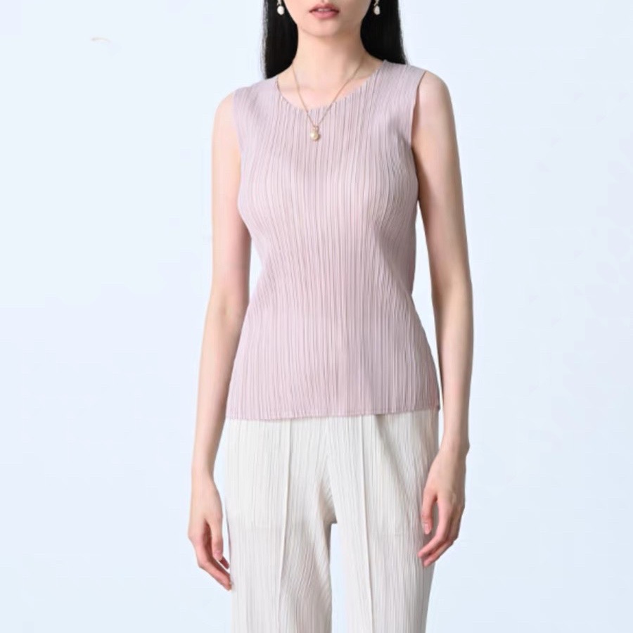 2MUAY BASIC รุ่น GJO7981 เสื้ออัดพลีทงานคุณภาพ BASIC ROUND NECK PLEATED TOP 20สี FREE SIZE