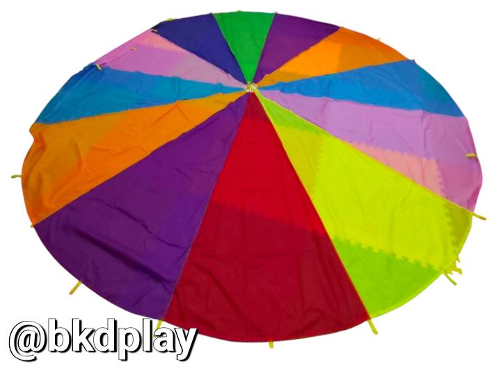 พาราชูตผ้าร่มสีรุ้ง 5 เมตร ,ของเล่นเสริมทักษะ,ของเล่นเด็ก,ของเล่นสนาม, สื่อการสอนอนุบาล,พร้อมส่งในไทย