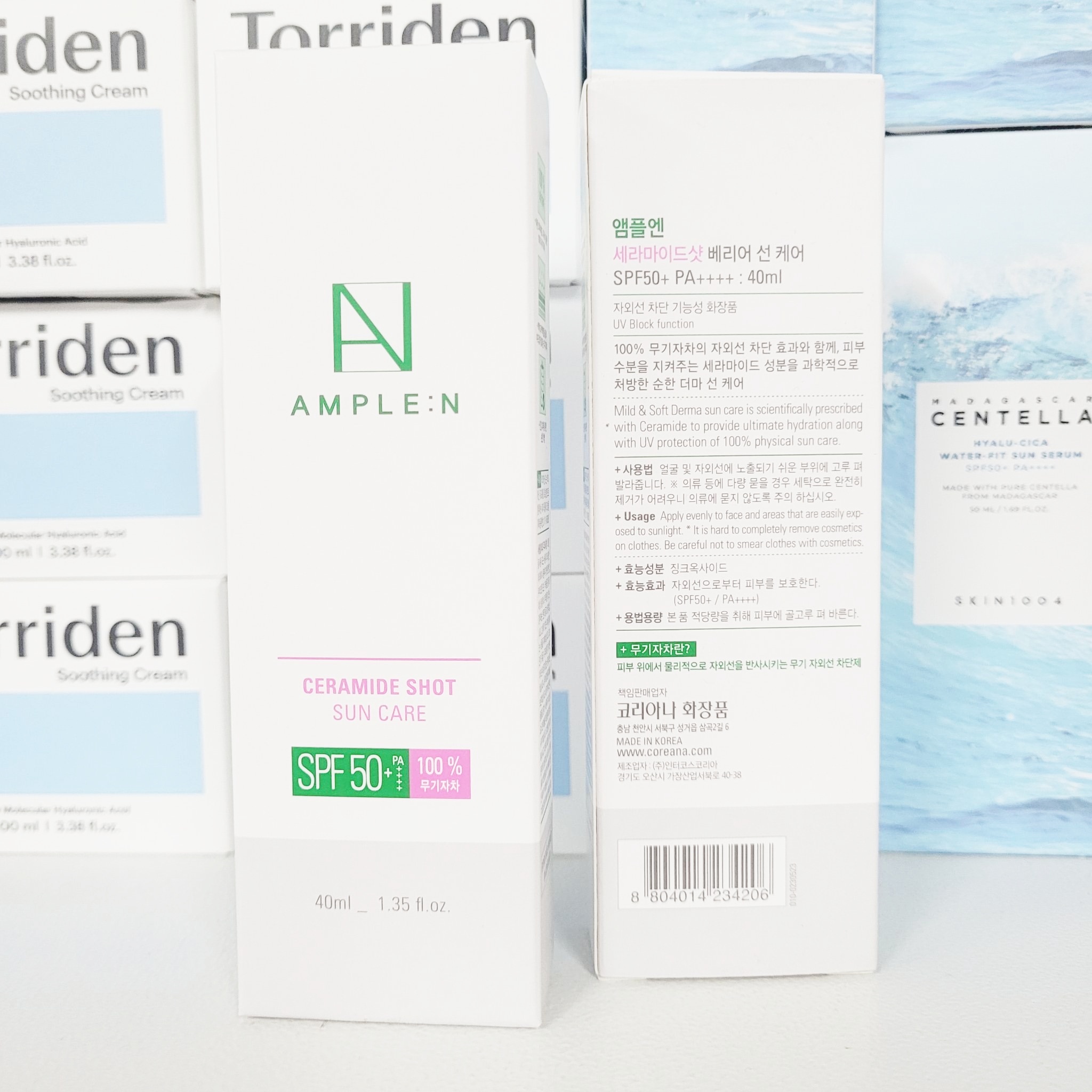 Coreana AMPLE N Ceramide-Shot Barrier Sun Care SPF 50 PA++++ 40ml ครีมกันแดดสูตรเซรามายด์