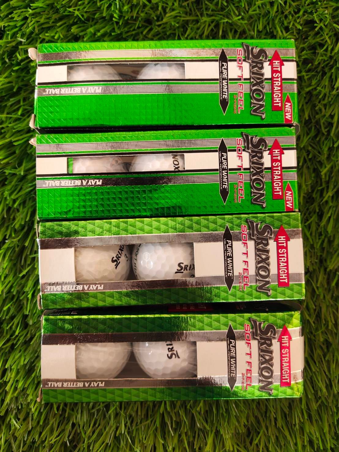 ลูกกอล์ฟ SRIXON SOFT FEEL PUREWHIT - HIT STARIGHT ด่วน 1 หลอดมี 3 ลูก