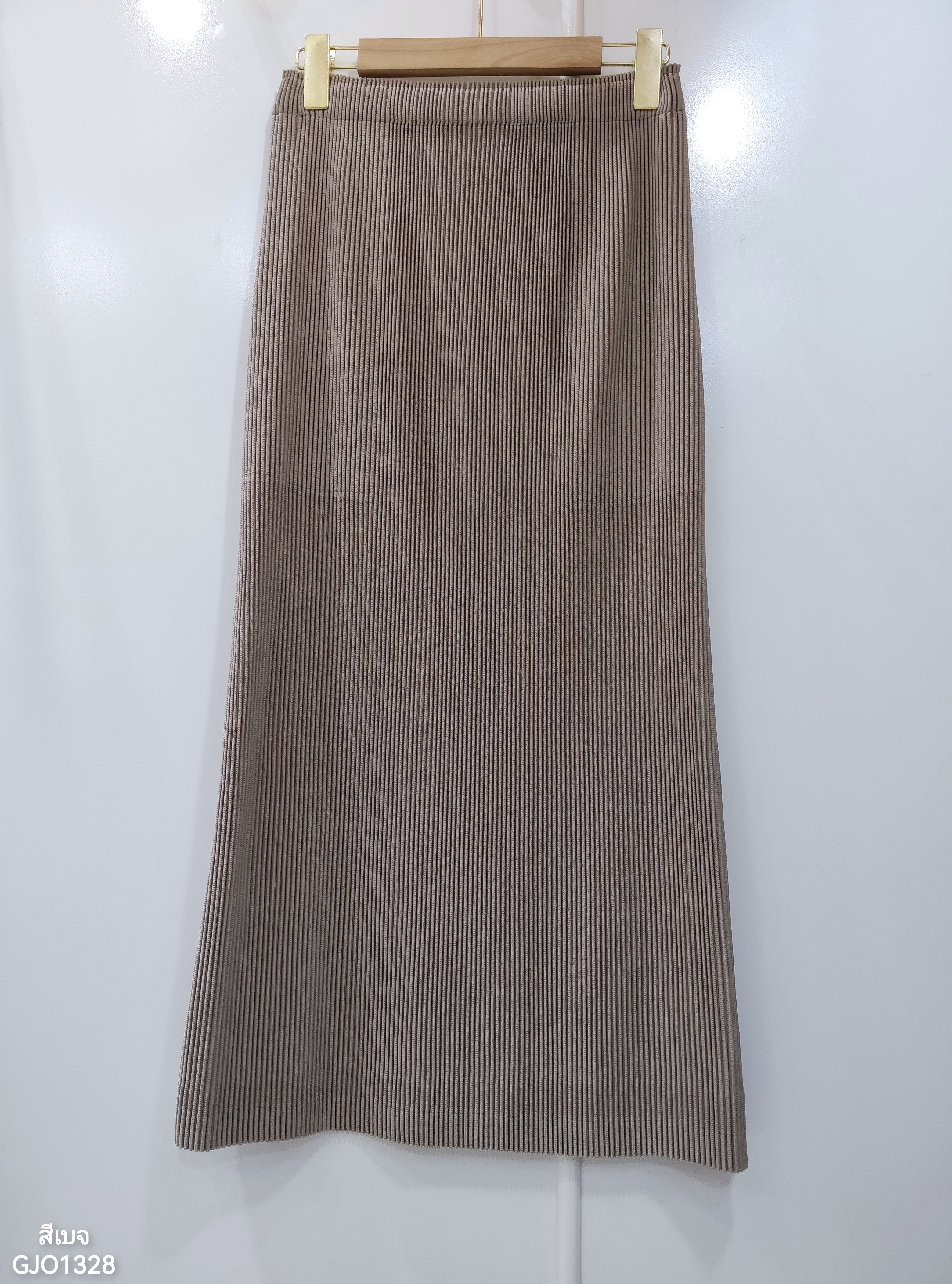 ยาว 33นิ้ว! 2MUAY รุ่น GJO1328 กระโปรงพลีทคุณภาพ THICK STRAIGHT PLEATED SKIRT 12 สี FREE SIZE