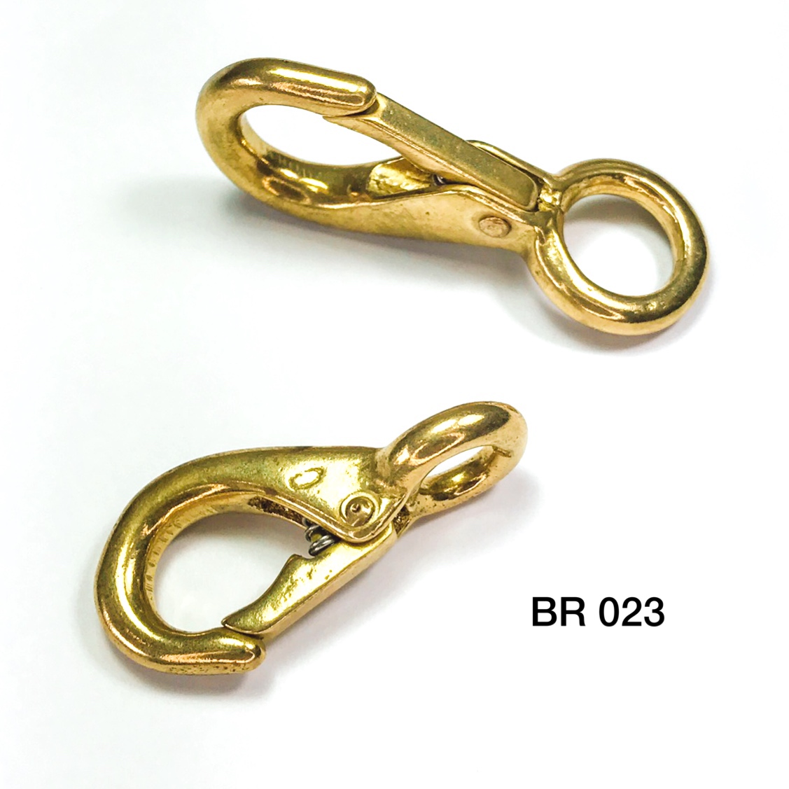 BR023 ตะขอทองเหลือง ตะขอโซ่ อะไหล่ทองเหลืองแท้ อุปกรณ์งานหนัง leatherbrass **ราคาต่อชิ้น**