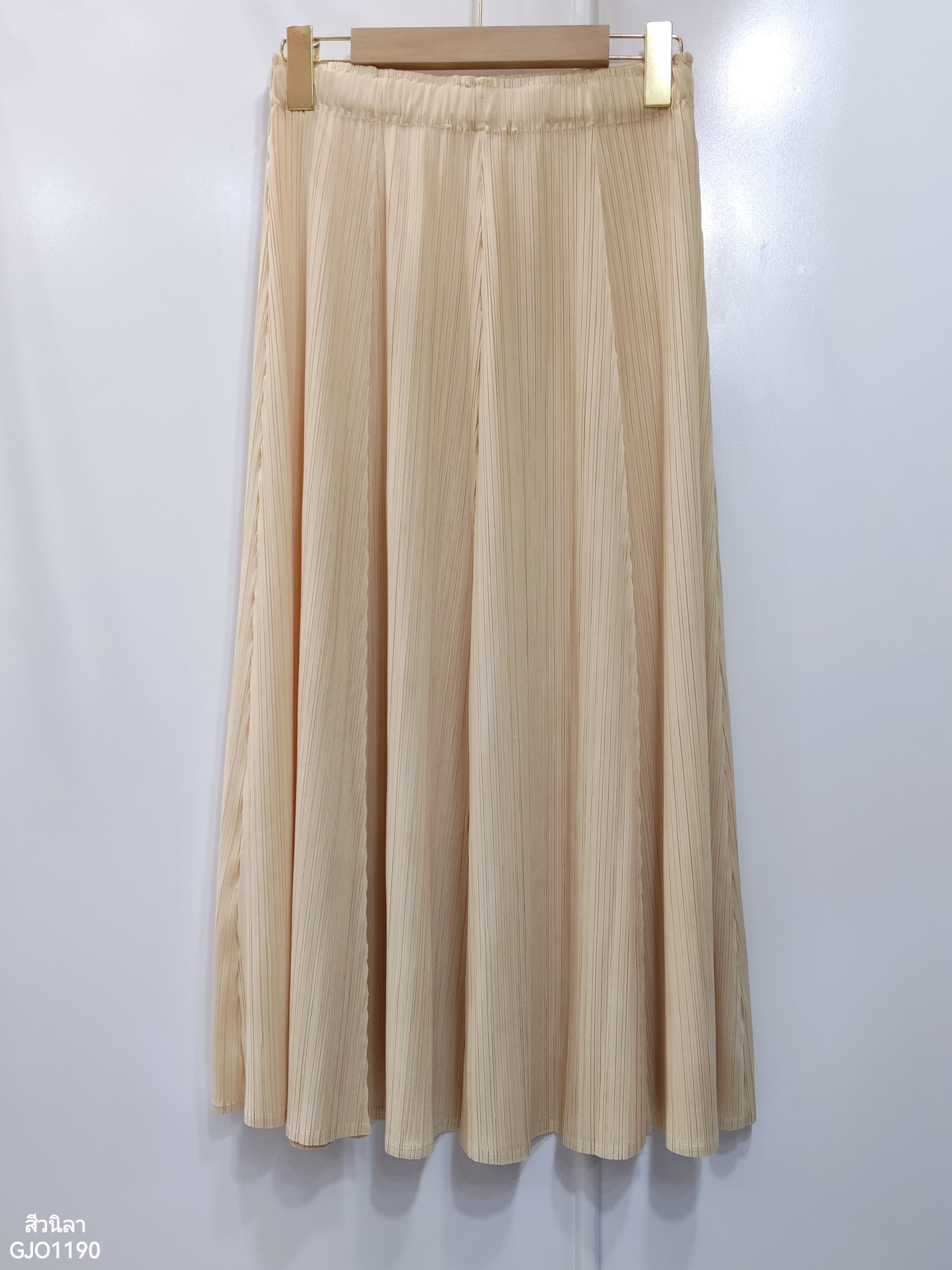 ปรับราคาลง20%!! ยาว 32.5นิ้ว! 2MUAY รุ่น GJO1190 กระโปรงพลีทคุณภาพ FLARE PLEATED SKIRT 8 สี FREE SIZE