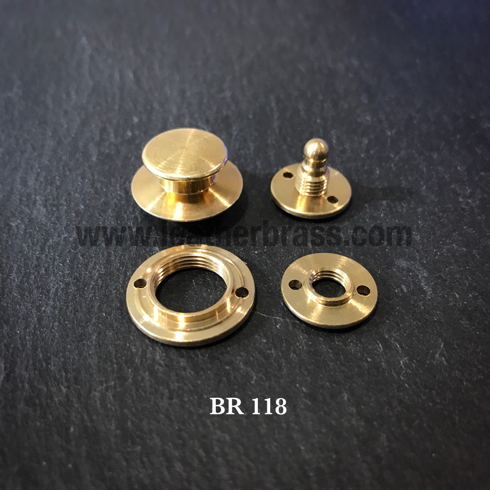 BR118 อะไหล่กระดุมล็อค(ญี่ปุ่น) ฝาหน้ากระเป๋า เนื้อทองเหลือง อะไหล่ใช้เป็นแบบระบบลูกปืนล็อค leatherbrass**ราคาต่อชิ้น**