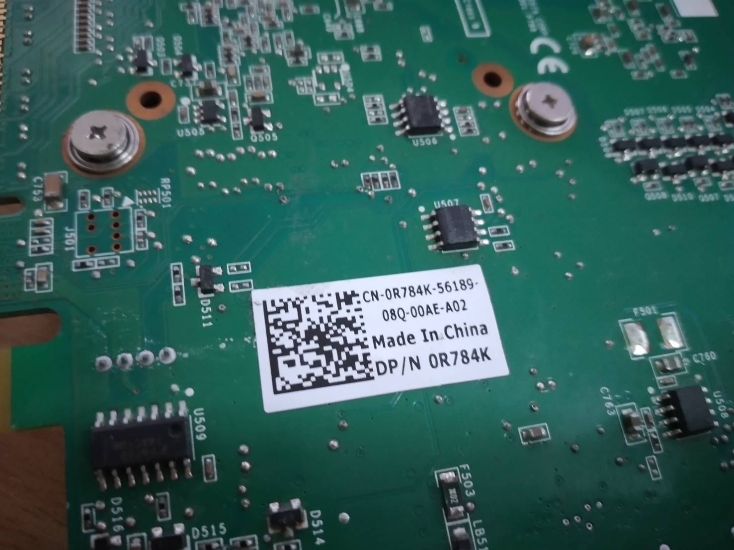 0R784K Dell 512mb NVIDIA QUADRO FX 580 PCI Express Video Graphics Card