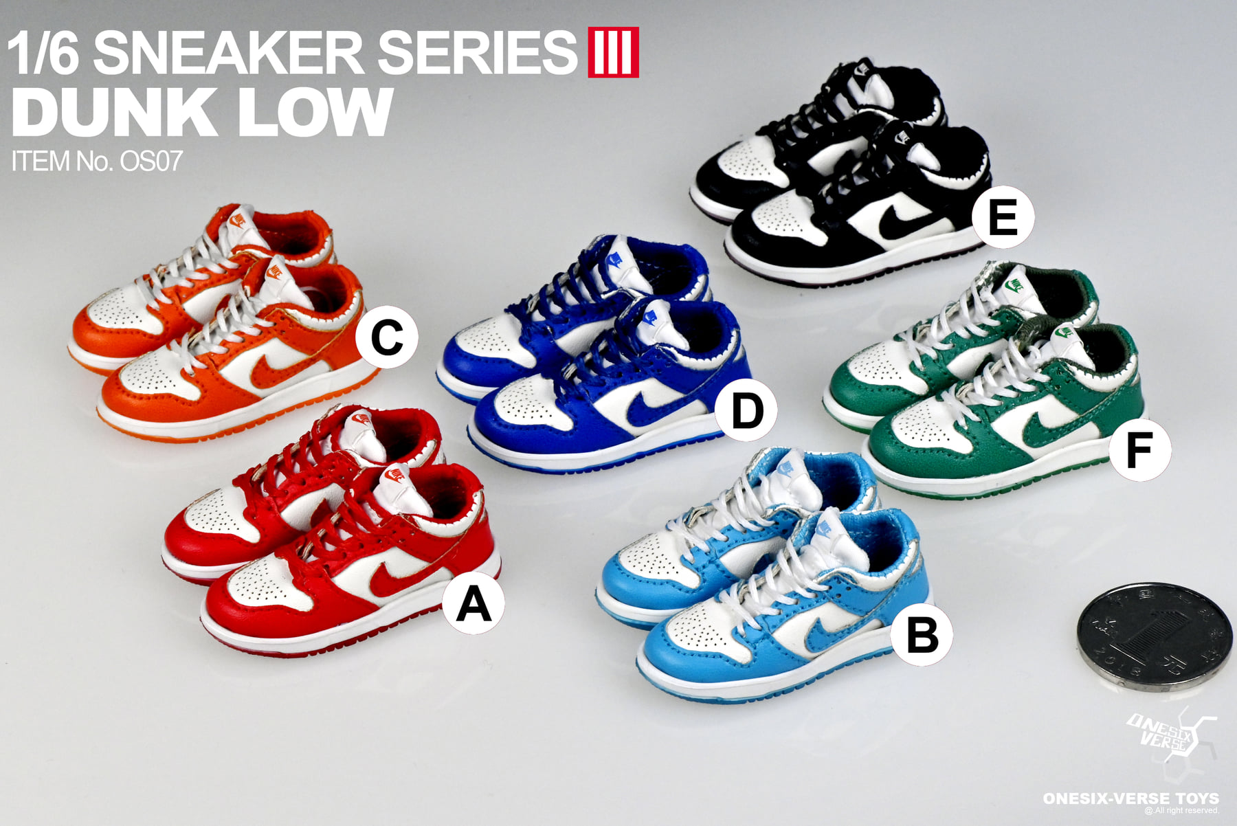 [สั่งจอง]ONESIX-VERSE OS07 TOYS 1/6 : Sneaker Series 3 Dunk Low 6 color