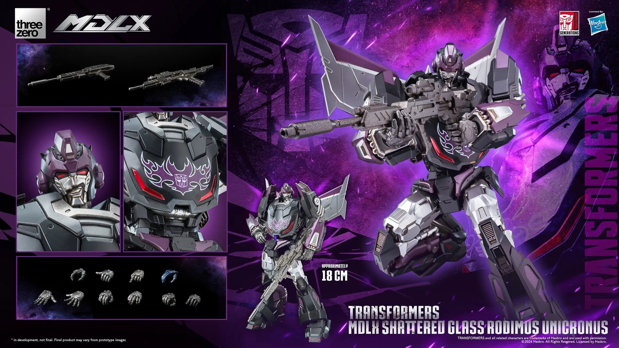 [สั่งจอง]threezero 3Z07170W0 : MDLX TRANSFORMERS Shattered Glass Rodimus Unicronus