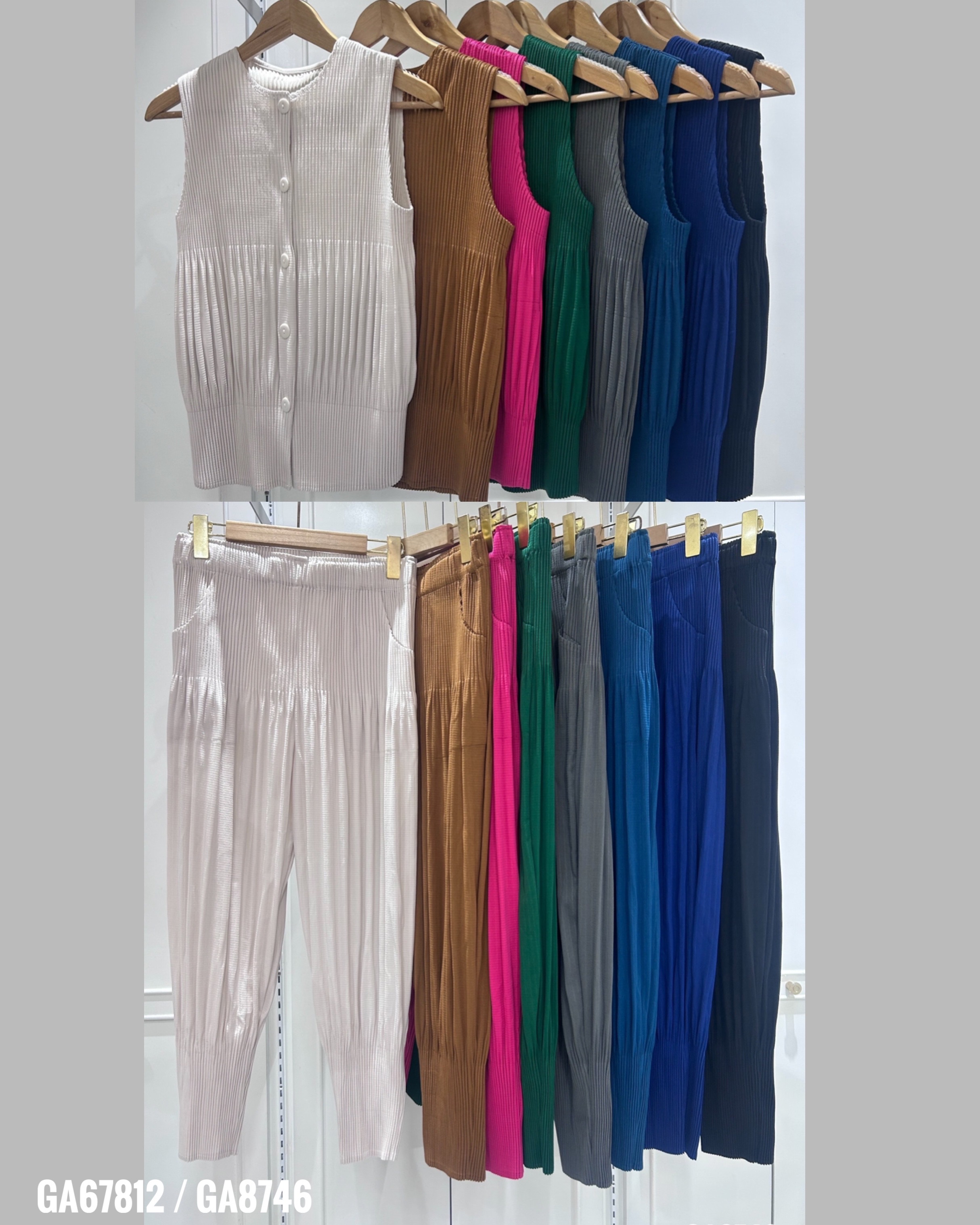2MUAY รุ่น GA67812 / GA8746 THICK FUFFY PLEATED SET 8 สี FREE SIZE