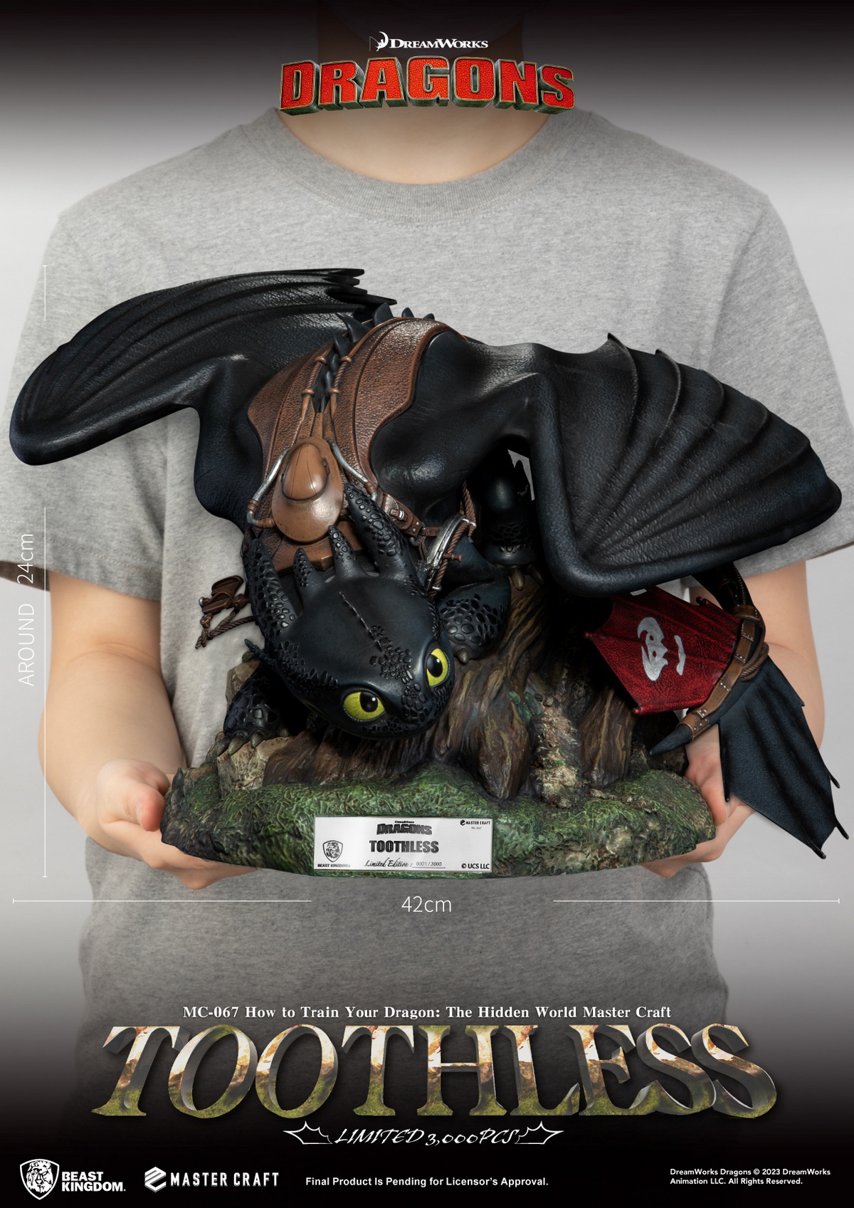 [สั่งจอง]Beast Kingdom MC-067 : How to Train Your Dragon : The Hidden World - Toothless (Master Craft)