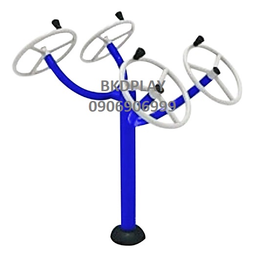 เครื่องออกกำลังกาย กลางแจ้ง ชุดอุปกรณ์ บริหารมือ แขน หัวไหล่ แบบล้อหมุน เหล็ก ลานกีฬา อเนกประสงค์ สนามกีฬา สั่งผลิตตามสีที่ต้องการได้