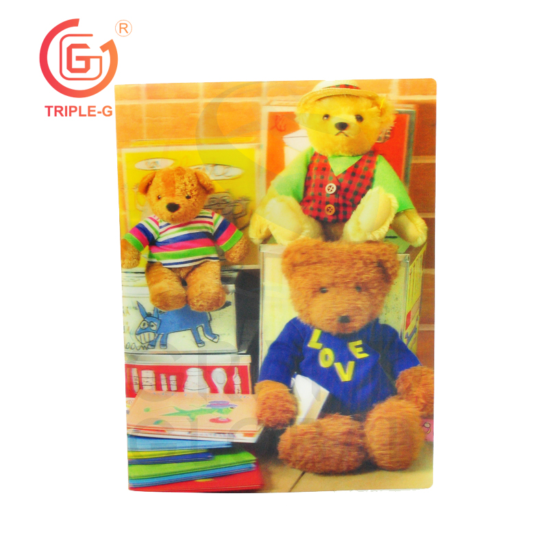 Triple-G แฟ้มใส่เอกสารขนาด A4 ลายแฟนซี 3มิติ แบบสันห่วง แพ๊ค 4 ชิ้น