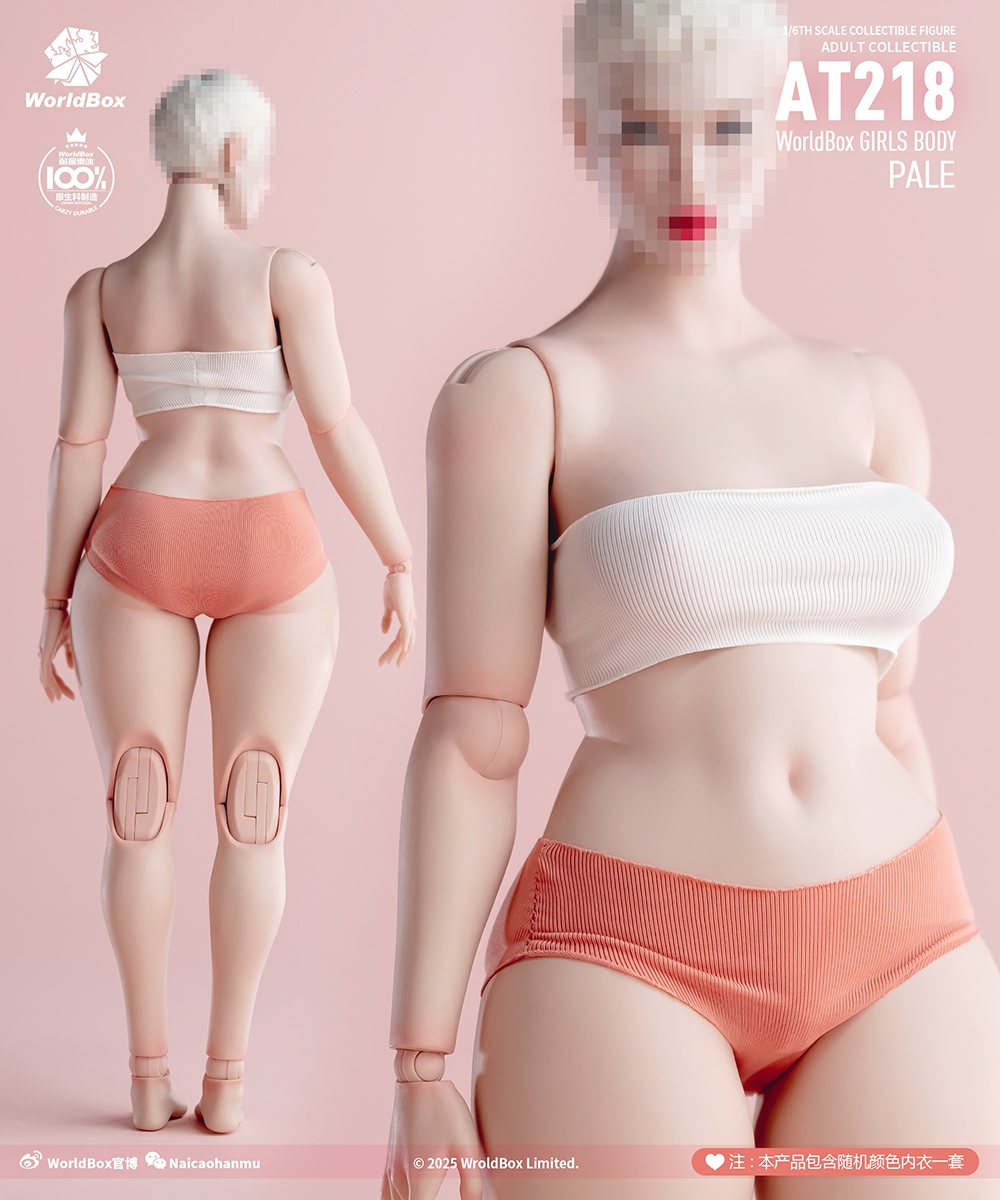 [สั่งจอง]World Box 1/6 --- AT218 : Plus Size Girl Female Body Light Tan Color