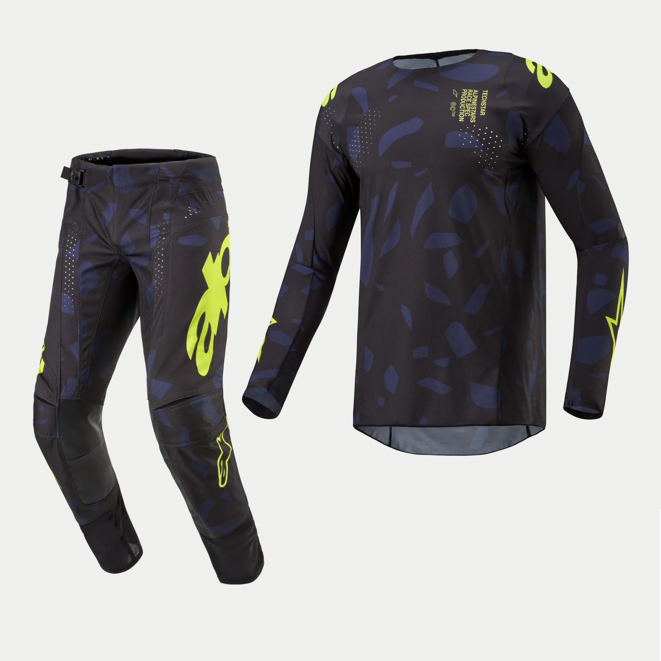 ชุด Alpinestars 2024 Techstar Rantera - BLACK NAVY YELLOW FLUO
