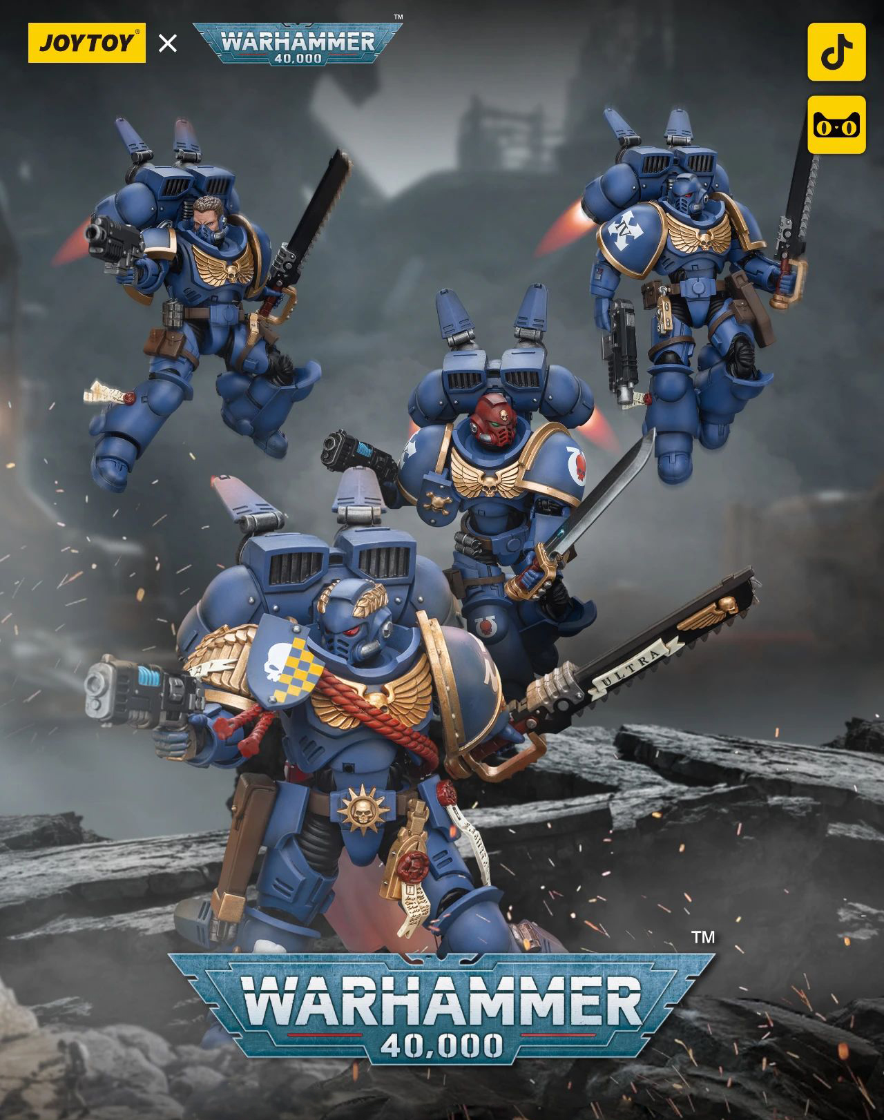 [สั่งจอง]Joytoy 1/18 : -- Ultramarine -- - JT1125 : Captain With Jump Pack