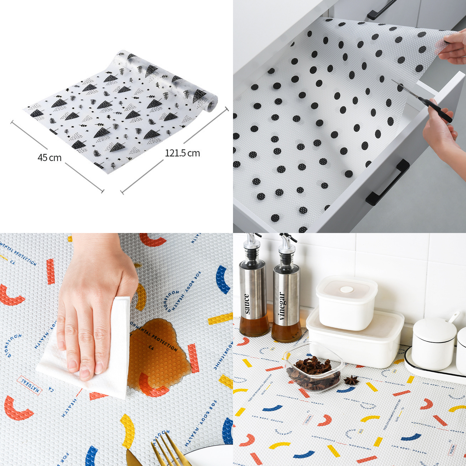 แผ่นรองลิ้นชัก แบบปุ่ม มีหลายขนาด กันกระแทก กันรอย มีปุ่มกันกดทับ EVA คุณภาพดี