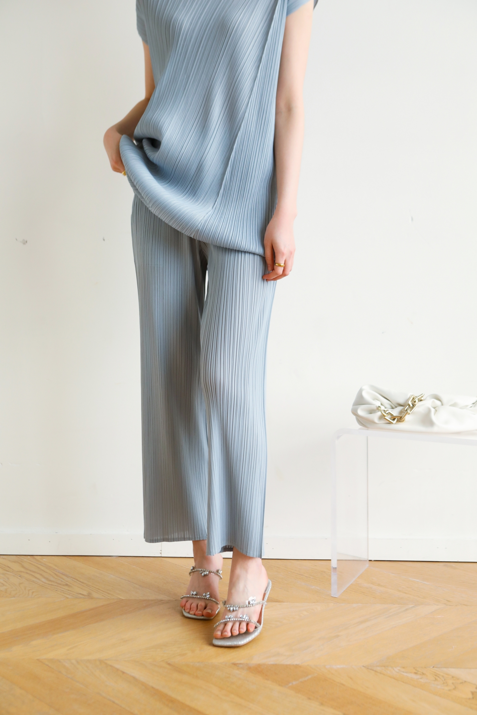 ยาว37นิ้ว! 2MUAY BASIC รุ่น GJO8312 กางเกงผู้หญิง กางเกงอัดพลีทคุณภาพ BASIC STRAIGHT PLEATED PANTS 12สี FREE SIZE