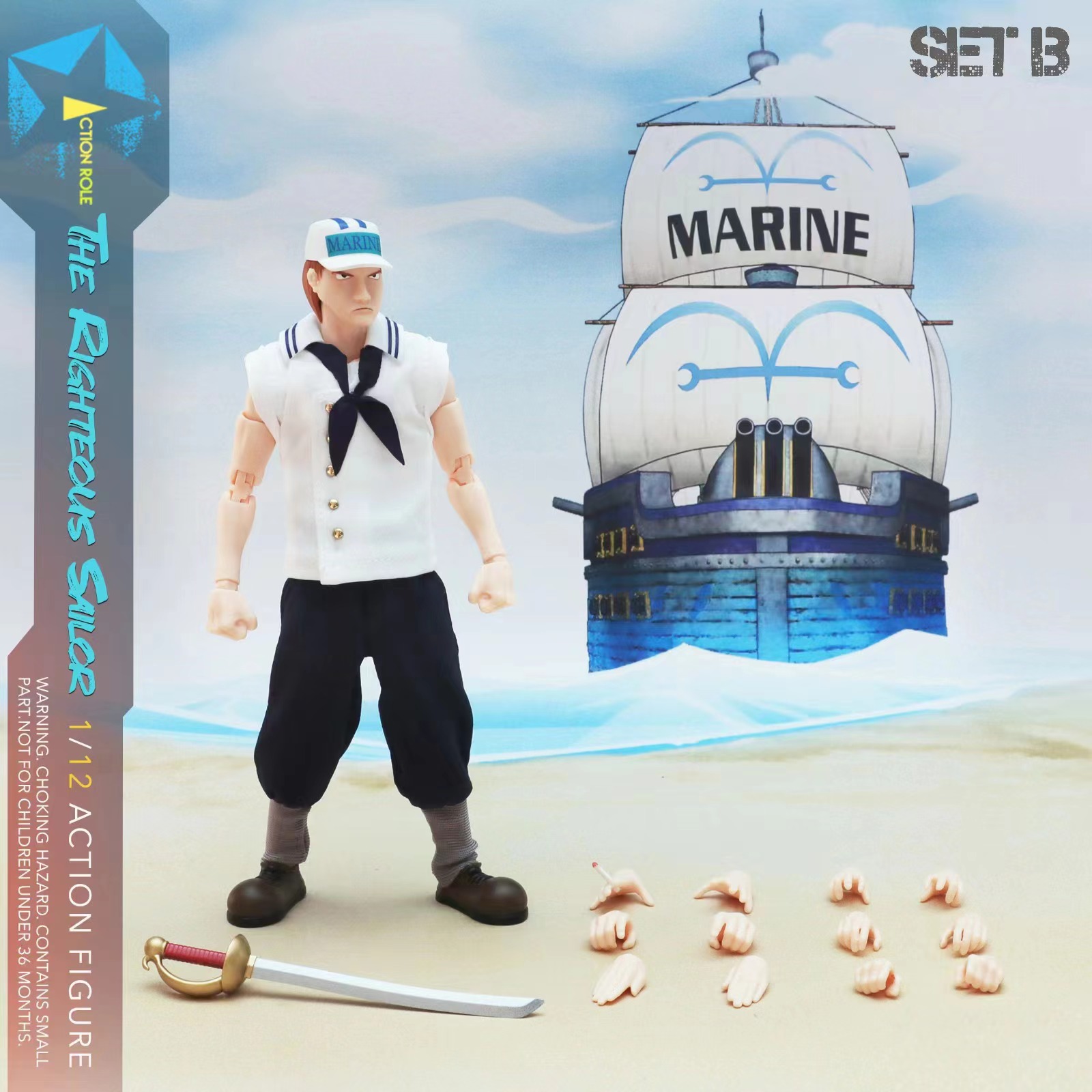 [พร้อมส่ง] Action Role 1/12 : The Righteous Sailor - Version C (A+B และไอเทมเสริม)"