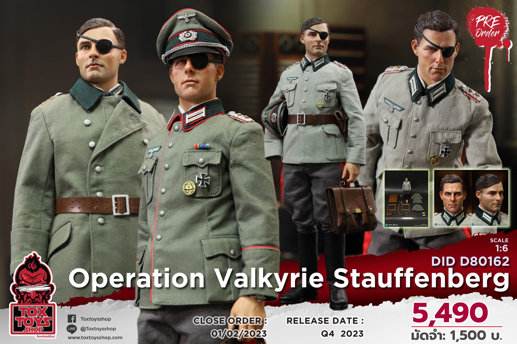 [สั่งจอง] DID D80162 1/6 : Operation Valkyrie Oberst I.G. Claus von Stauffenberg