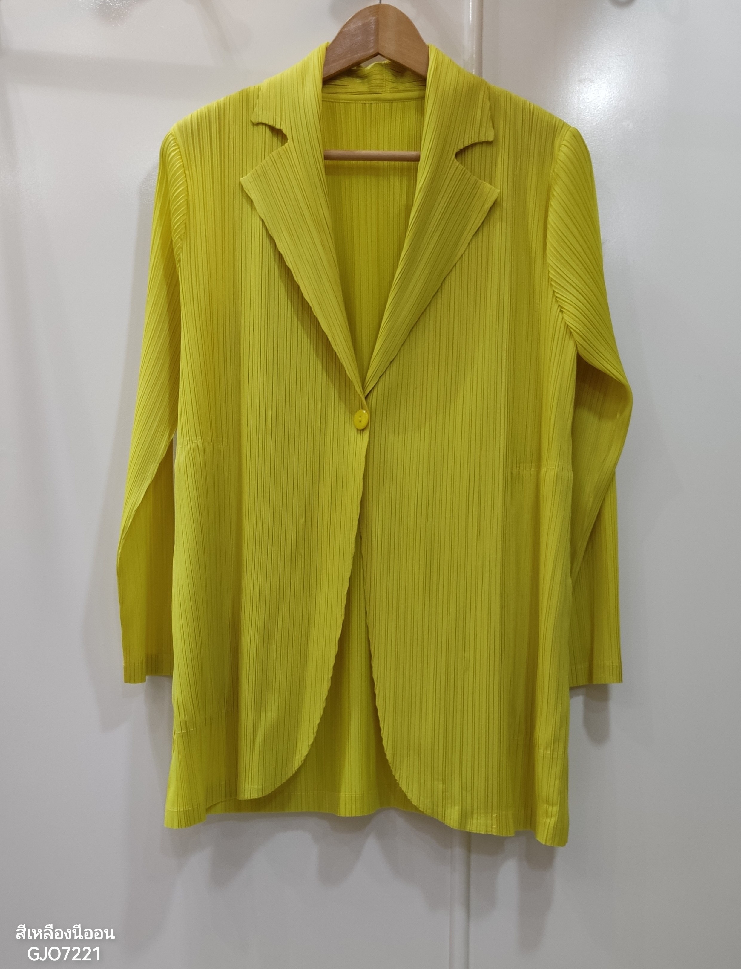 2MUAY รุ่น GJO7221 เสื้อคลุมผู้หญิง เสื้อคลุมพลีทคุณภาพ 7สี FREE SIZE COLLAR BUTTON FRONT PLEAT CARDIGAN