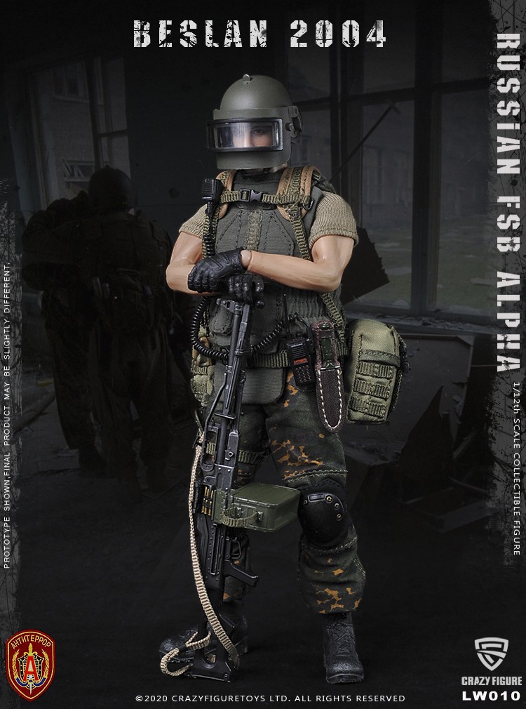 [สั่งจอง] Crazy Figure LW010 1/12 Russian alpha special forces machine gunner