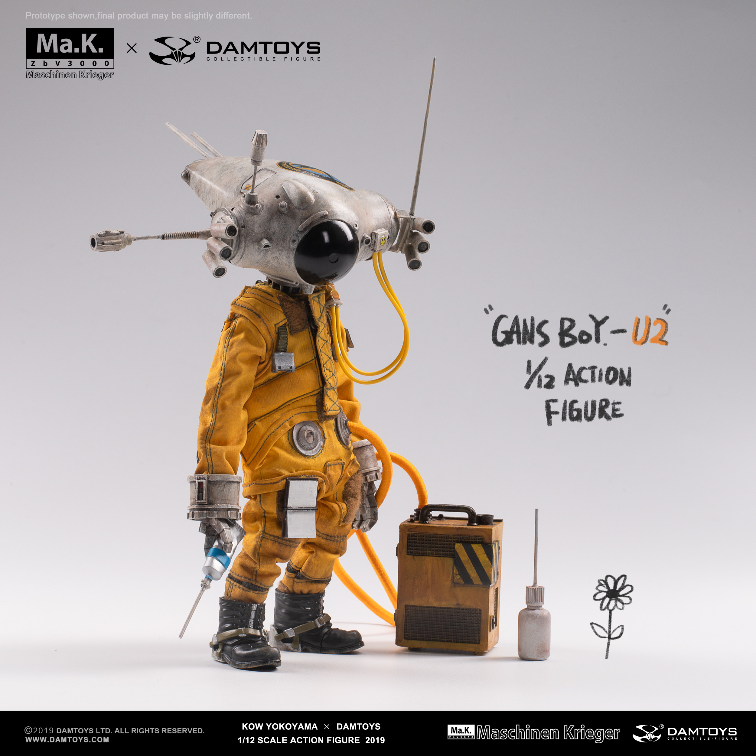 [สั่งจอง] Damtoys x Kow Yokoyama (CS018) Gans Boy U-2 1/12 action figure