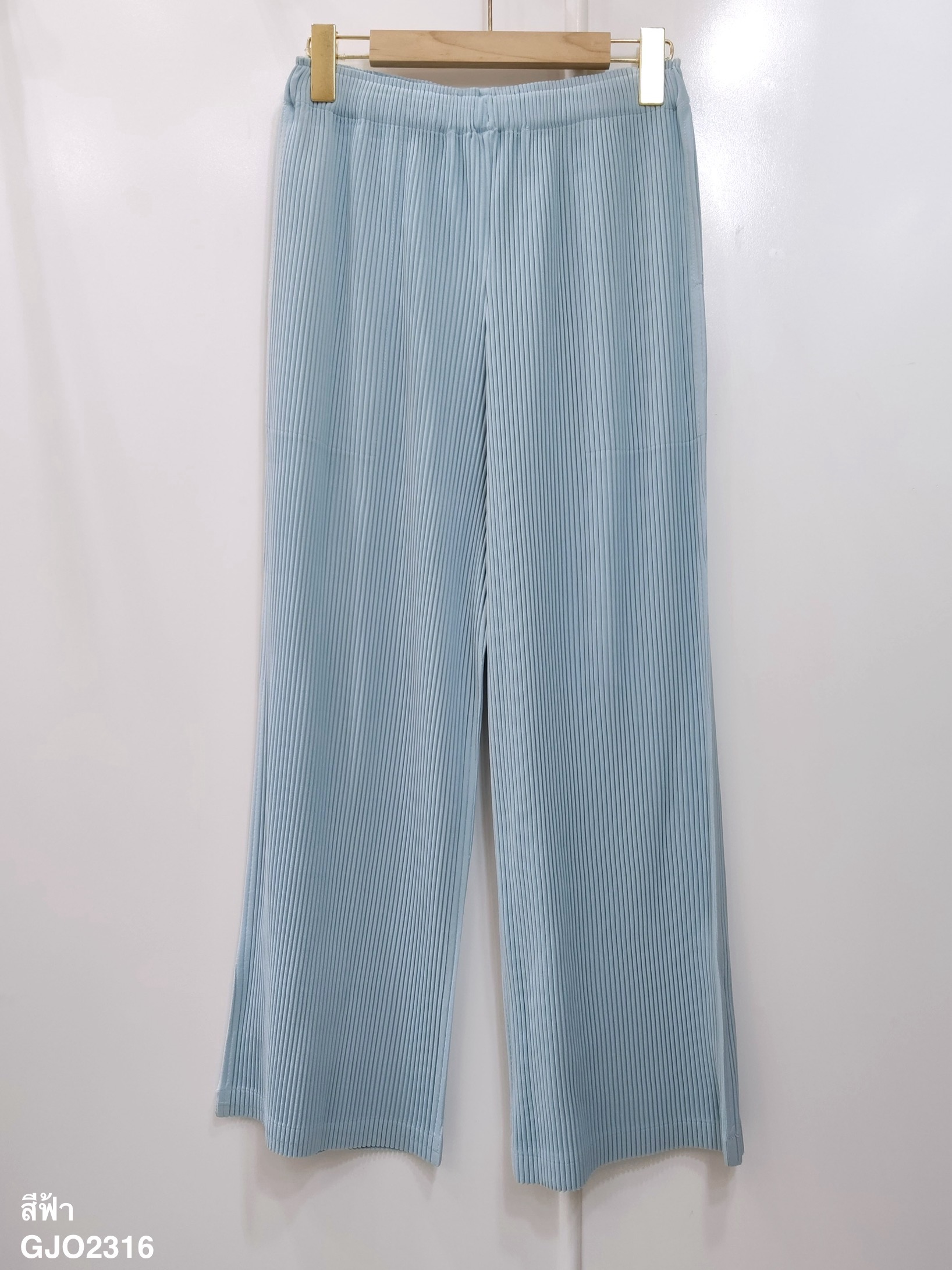 ยาว 36 นิ้ว 2MUAY รุ่น GJO2316 กางเกงผู้หญิง กางเกงพลีทคุณภาพ THICK STRAIGHT PLEATED PANTS 9 สี FREE SIZE