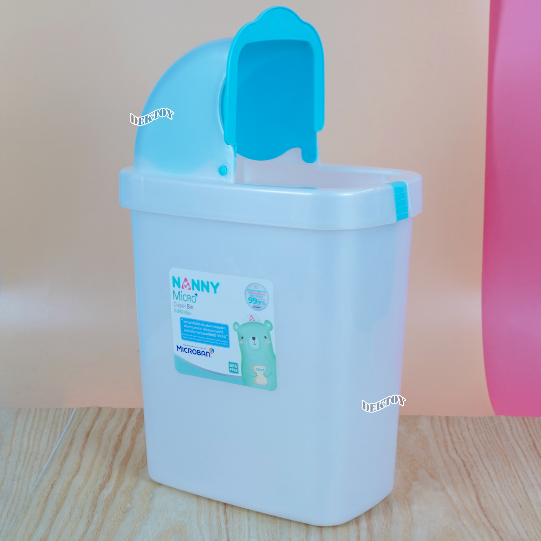 Nanny แนนนี่ ถังขยะเหลี่ยมฝา 9 ลิตร N3378