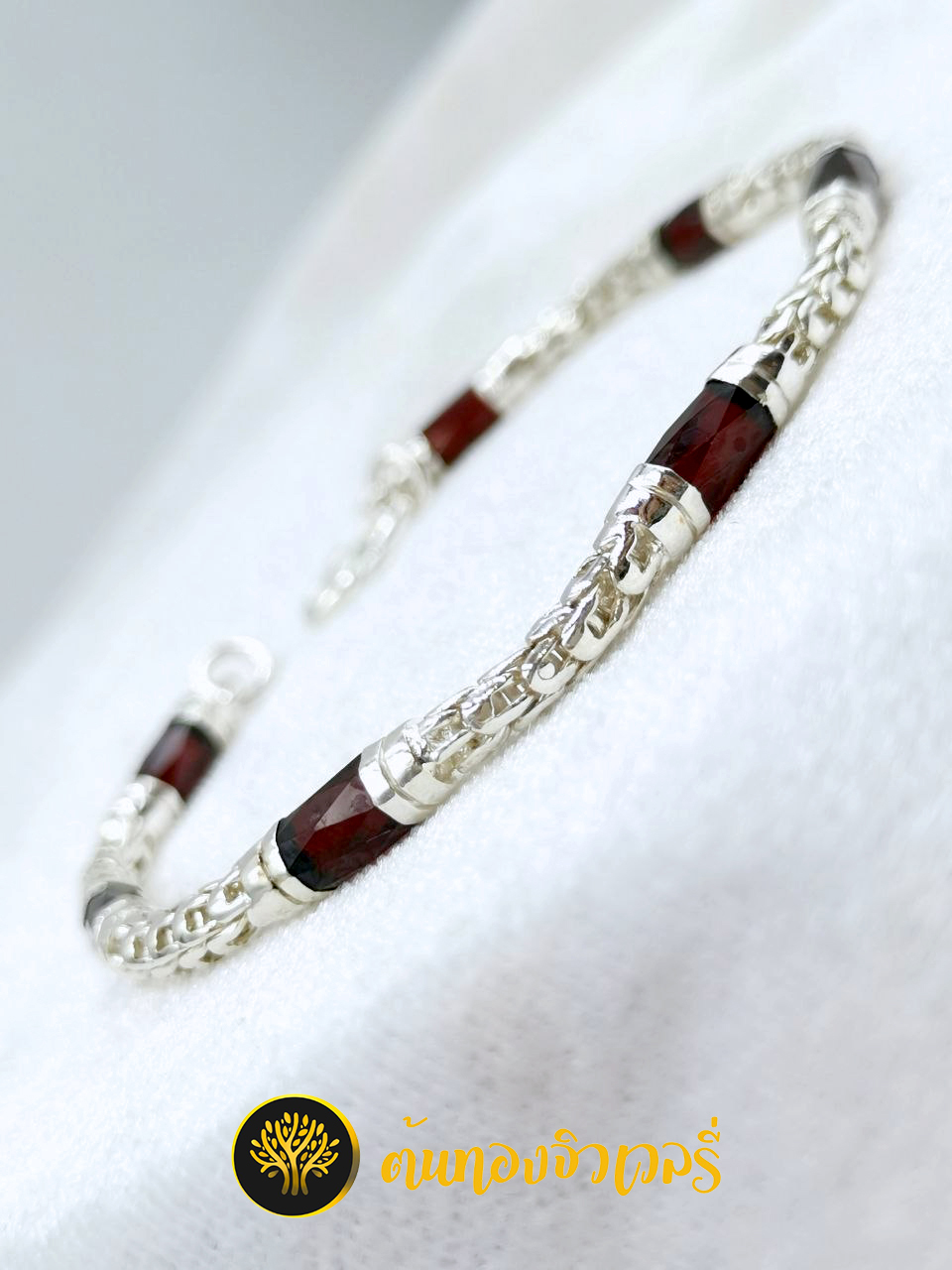 สร้อยข้อมือเกล็ดมังกรเงินแท้