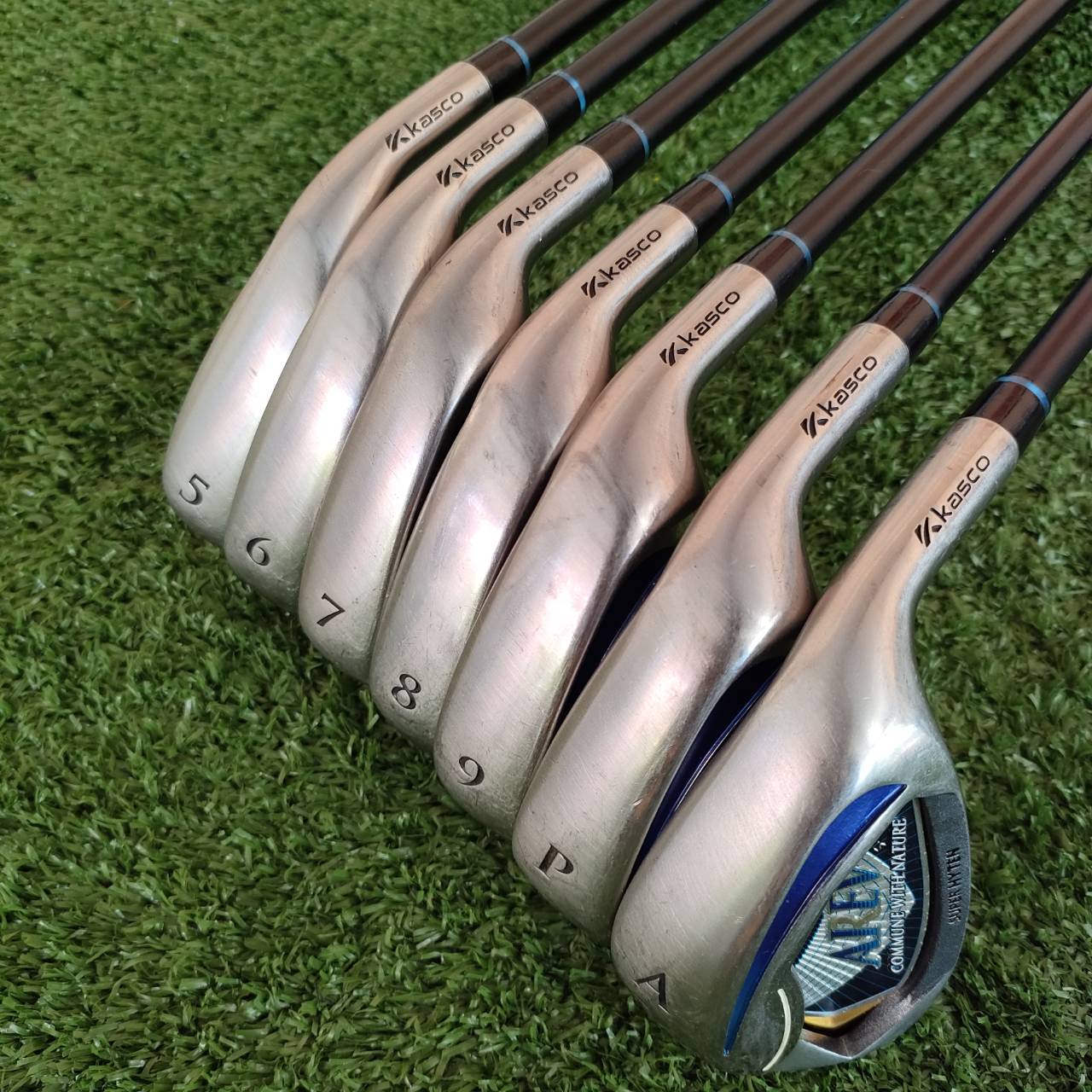 ชุดเหล็ก KASCO AREV เหล็กหน้าเด้ง SUPER HYTEN มีเหล็ก 5-9 เเละ PW AW ก้าน UDN FLEX R เหล็กคุณภาพสูง ตีไกลกว่าปกติ ก้านกราไฟต์ เบาสบาย ผลิตญี่ปุ่น คุณภาพคับแก้ว ราคาสุดคุ้มครับ