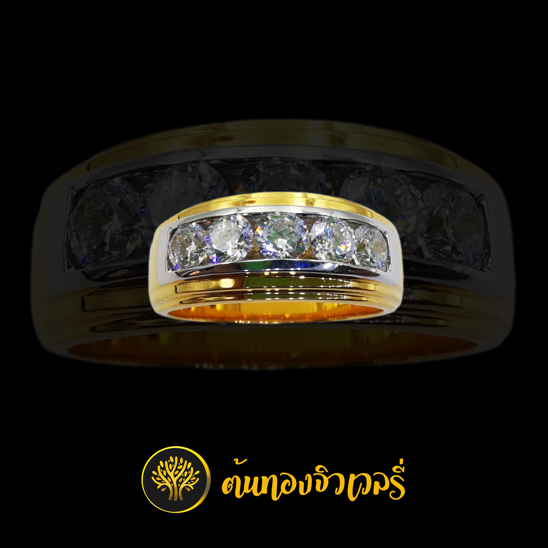 แหวนทองฝังเพชรแท้ ในตัวแหวน สวยๆ ดูดีมากๆครับ