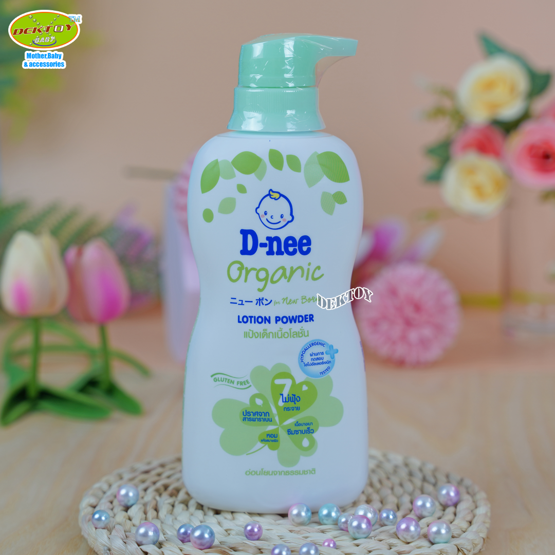 D-nee ดีนี่ แป้งเด็กเนื้อโลชั่น ดีนี่ ออร์แกนิค ฟอร์นิวบอร์น โลชั่น พาวเดอร์ 400 มล.