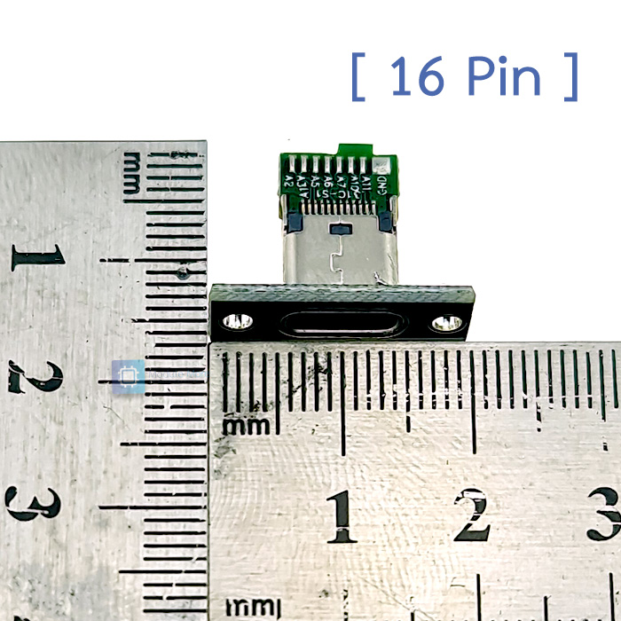ซ็อกเก็ต Type-C ตัวเมียแบบติด panel USB Type-C Socket with panel