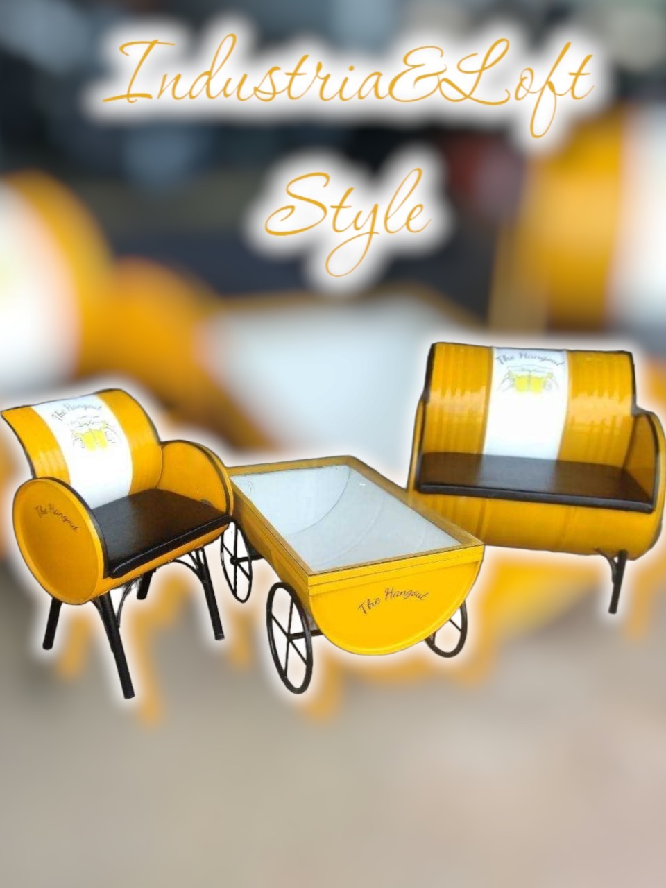 🛢️เฟอร์นิเจอร์ถังน้ำมันTable&Chair#counterbarถังน้ำมันสําเร็จรูป🍿#CounterBarถังน้ำมันDesign 15-09-001